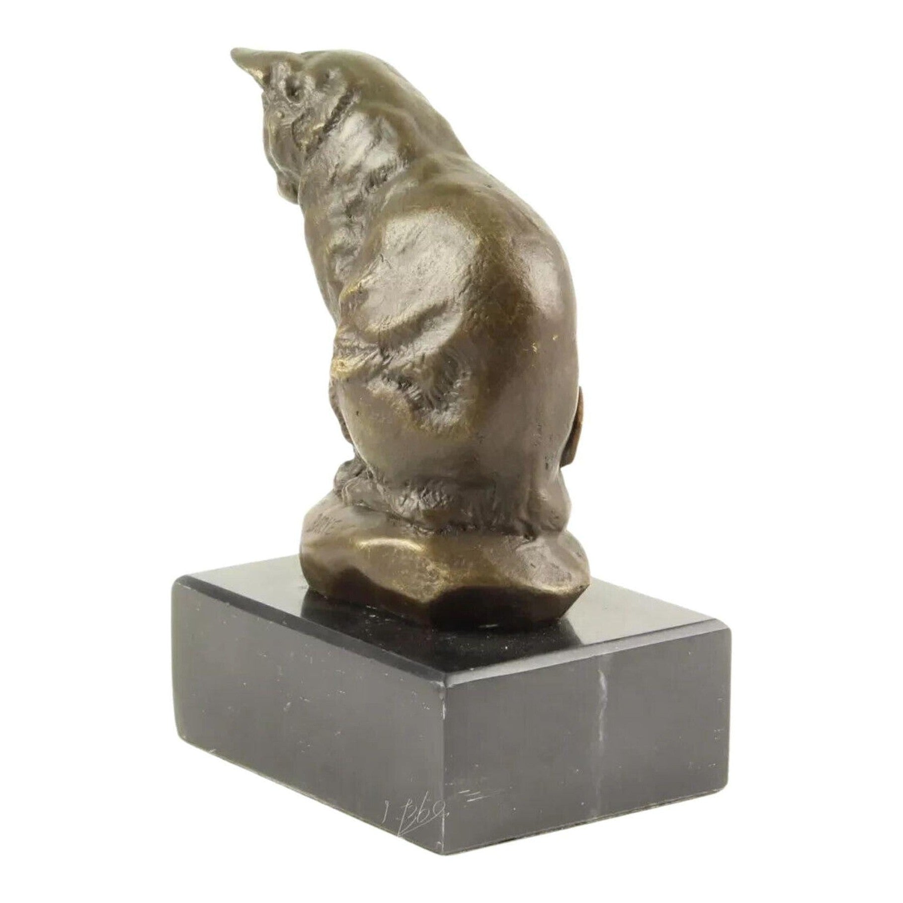 Sitting Cat Sculpture | Handcrafted Bronze Decor
