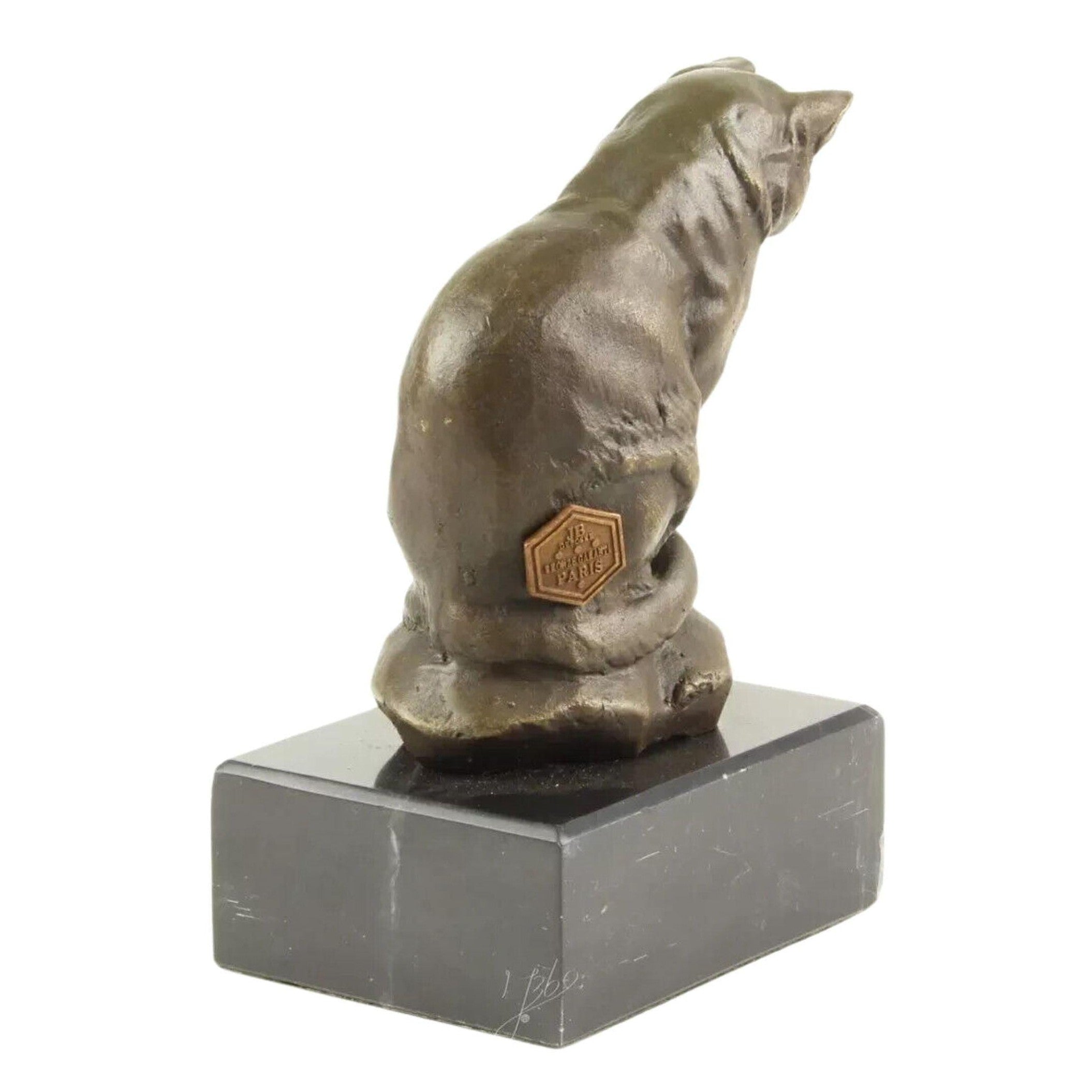 Sitting Cat Sculpture | Handcrafted Bronze Decor