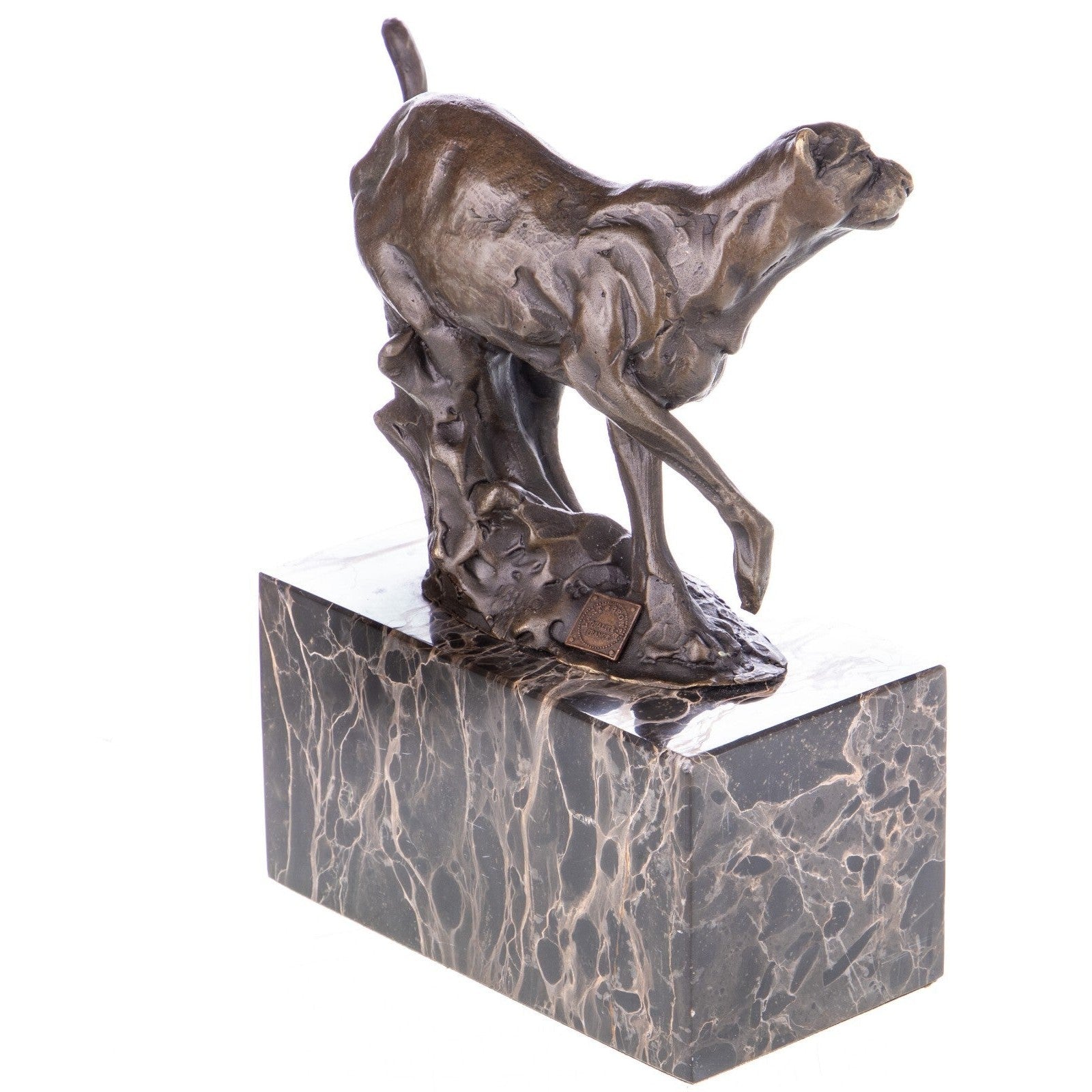 Leaping Panther Sculpture | Handcrafted Bronze Decor