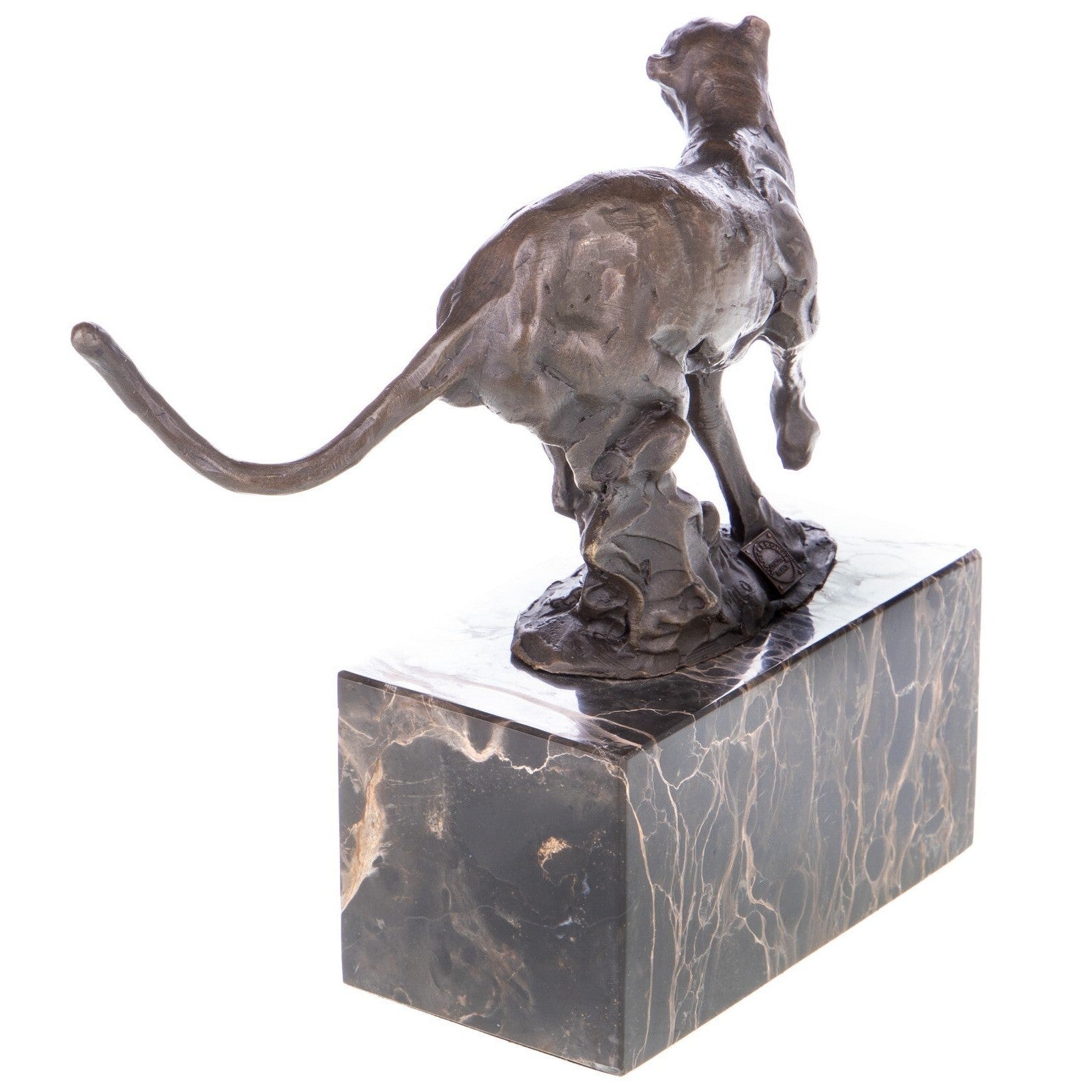 Leaping Panther Sculpture | Handcrafted Bronze Decor