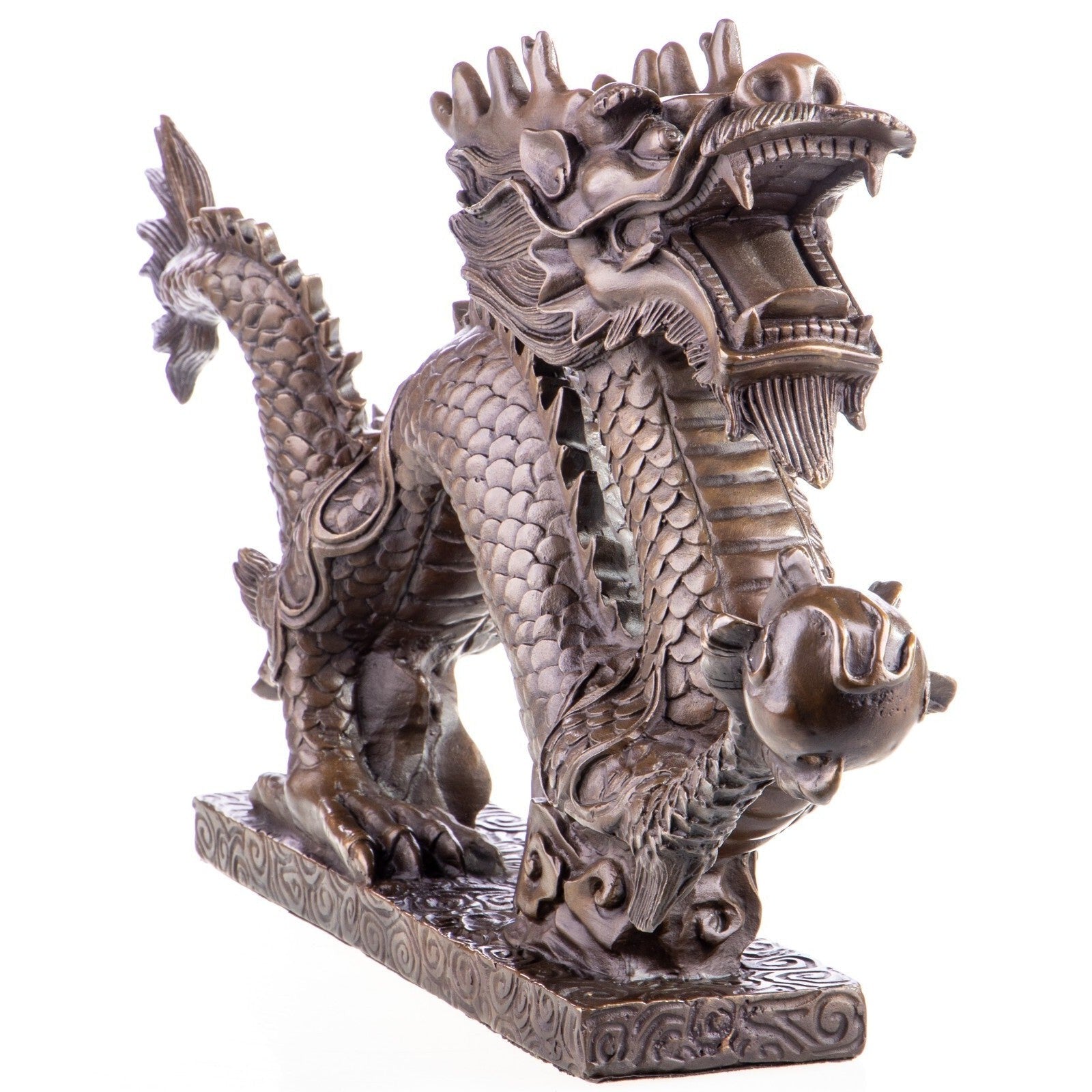 Chinese Dragon Sculpture | Handcrafted Bronze Decor
