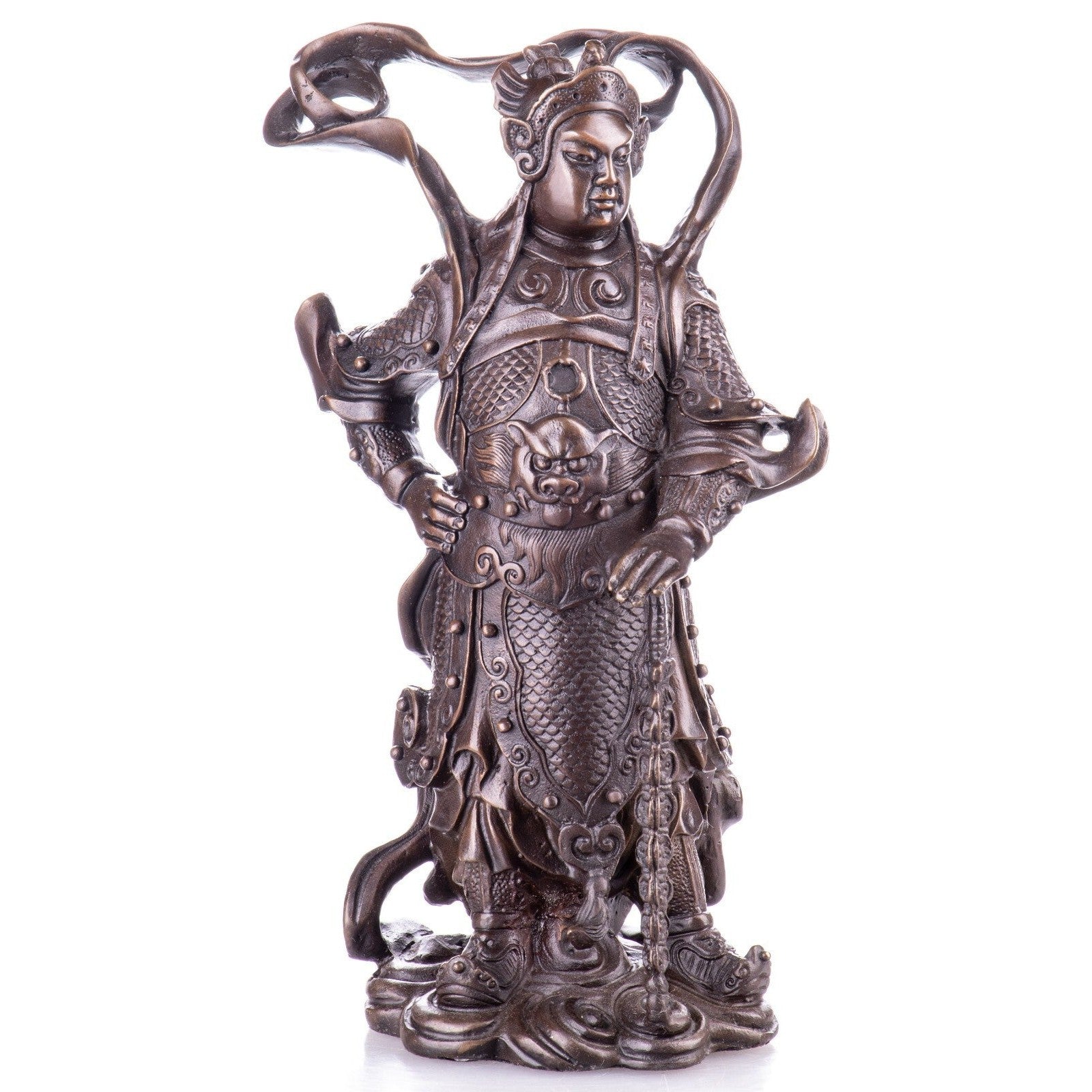 Chinese Warrior Deity Statue | Handcrafted Bronze Decor