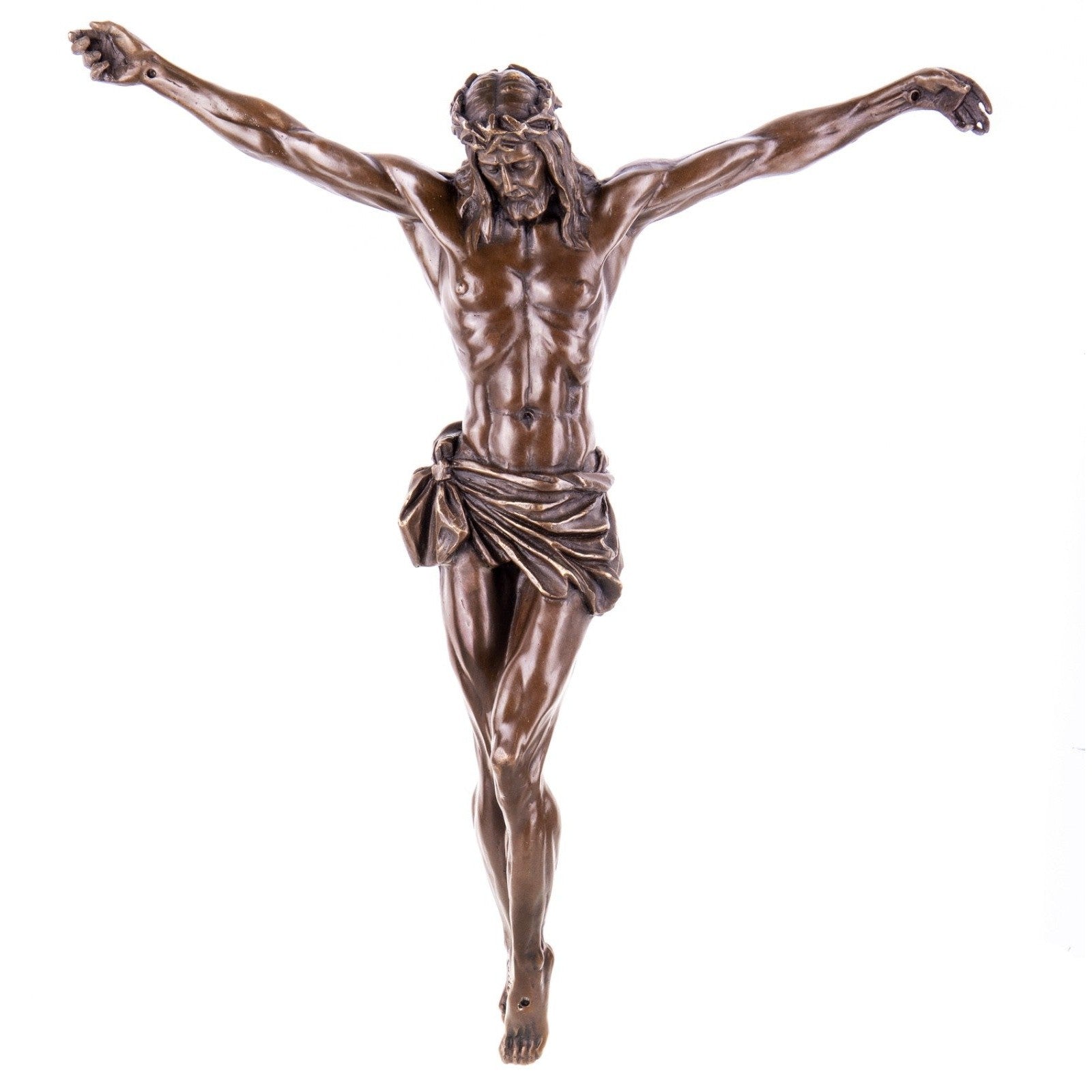 Crucifixion Jesus Wall Sculpture | Handcrafted Bronze Decor