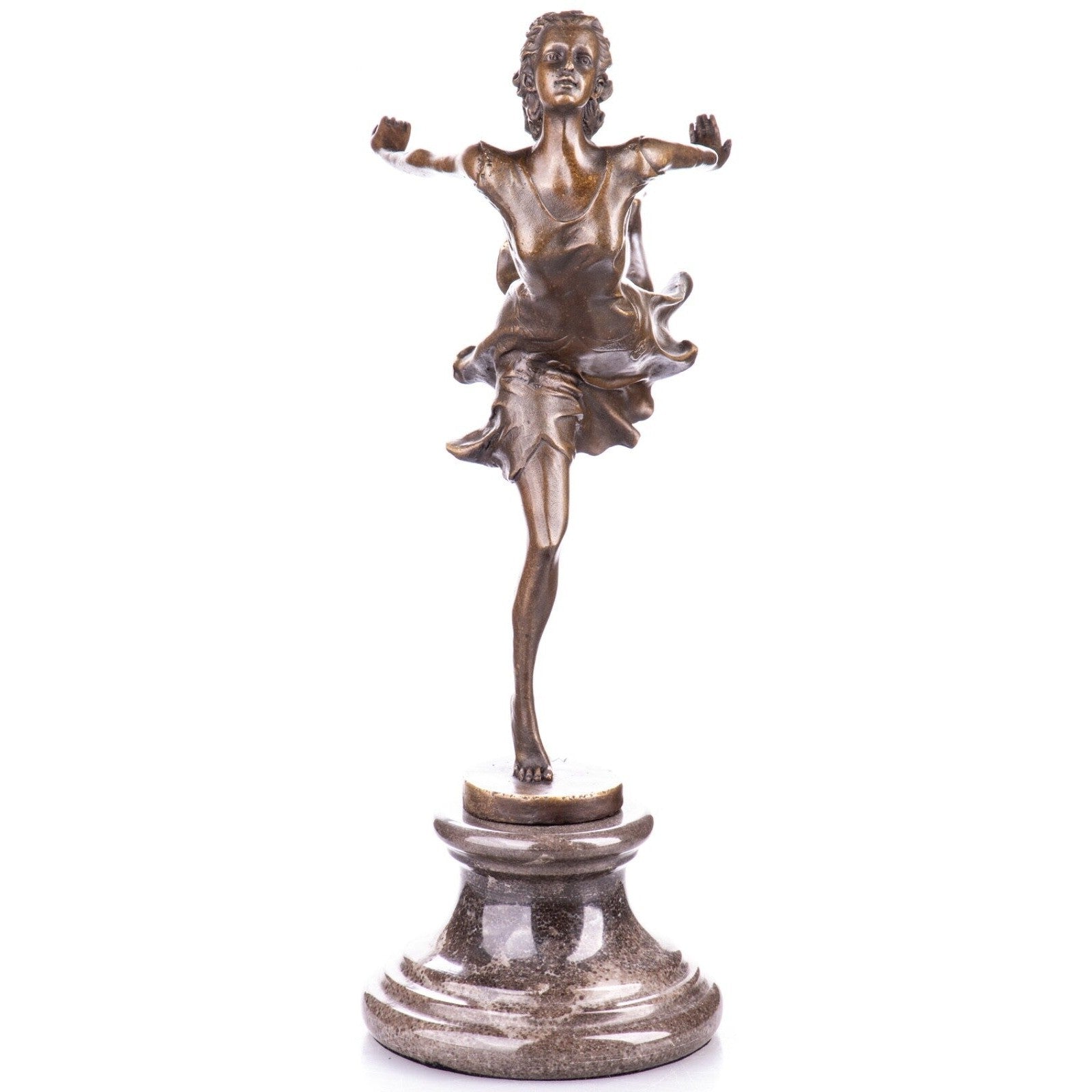 Dancing Woman Sculpture | Handcrafted Bronze Decor