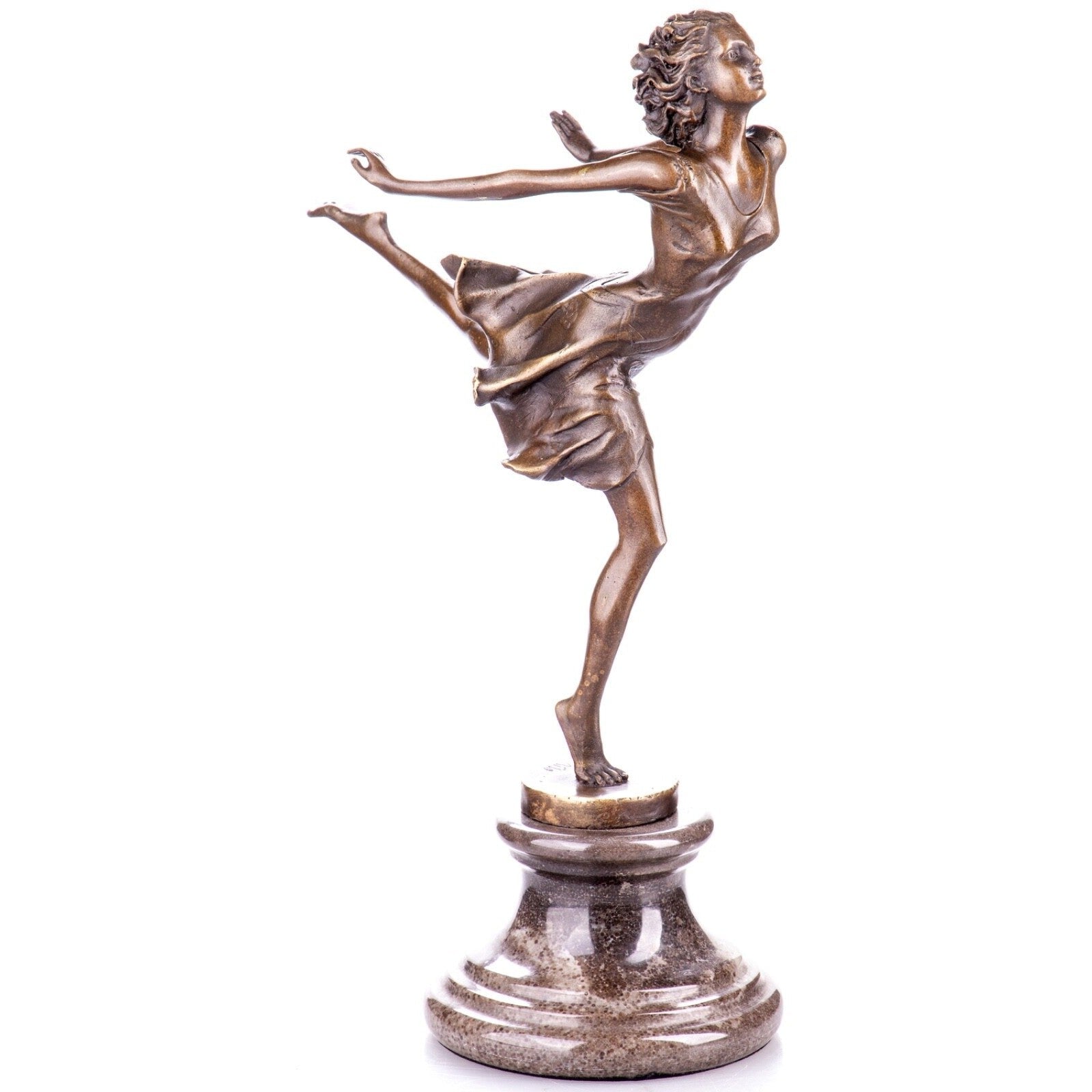 Dancing Woman Sculpture | Handcrafted Bronze Decor