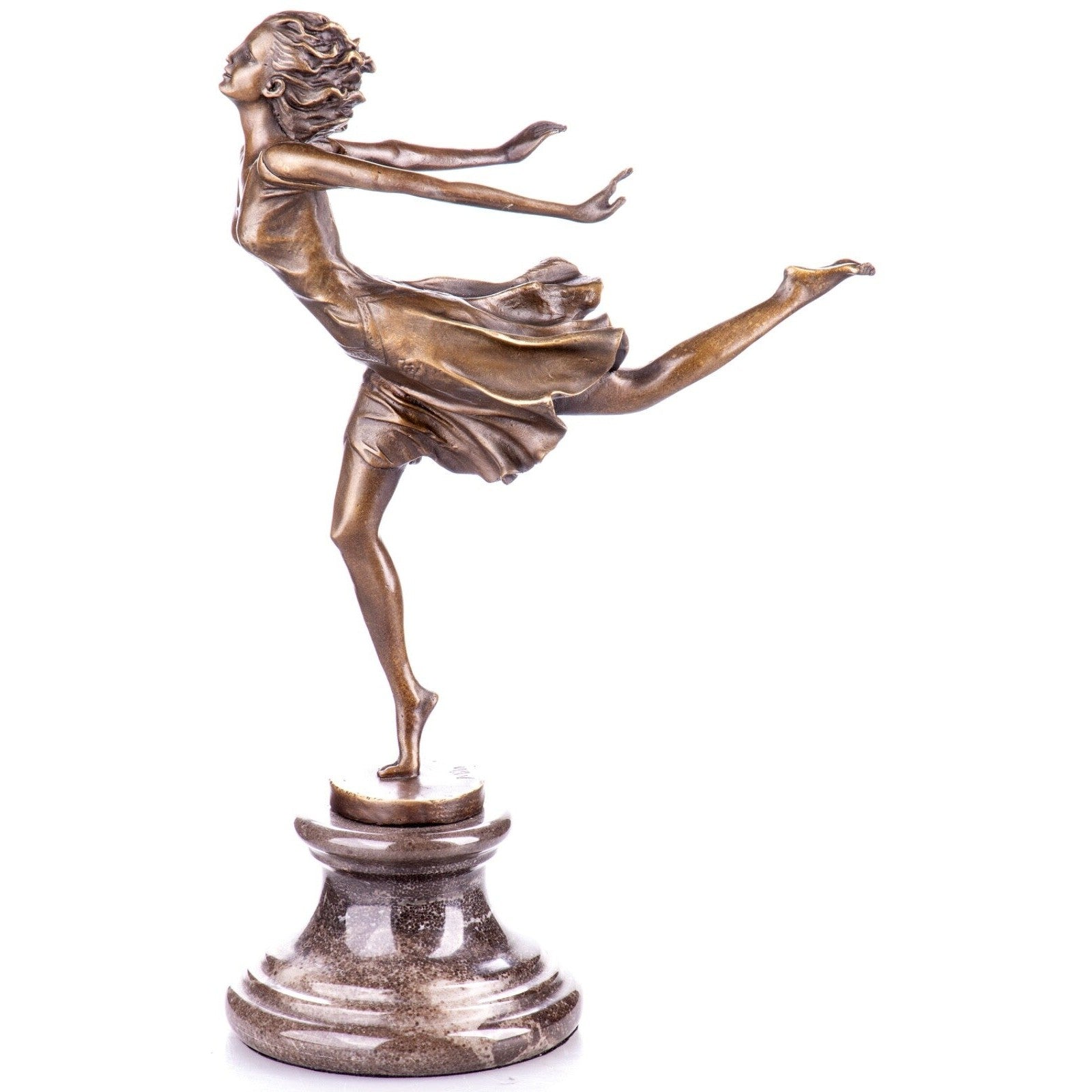 Dancing Woman Sculpture | Handcrafted Bronze Decor