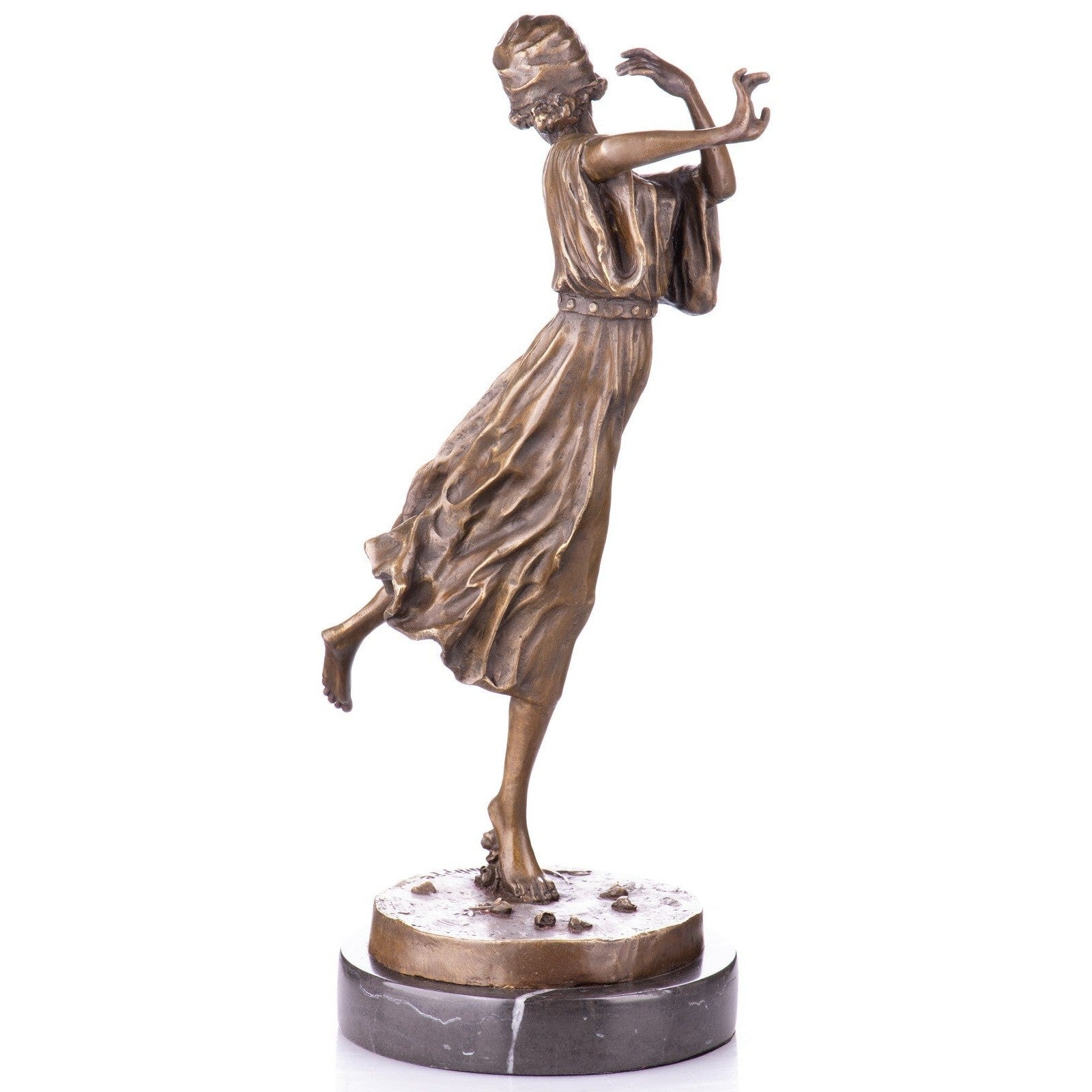 Greek Dancer Figurine | Handcrafted Bronze Decor