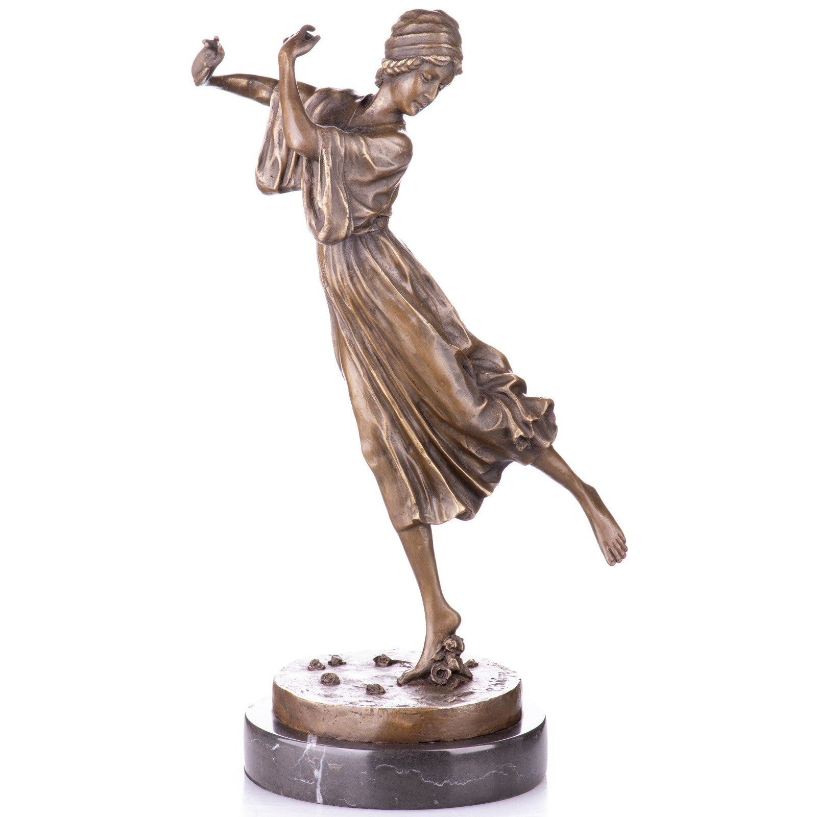Greek Dancer Figurine | Handcrafted Bronze Decor
