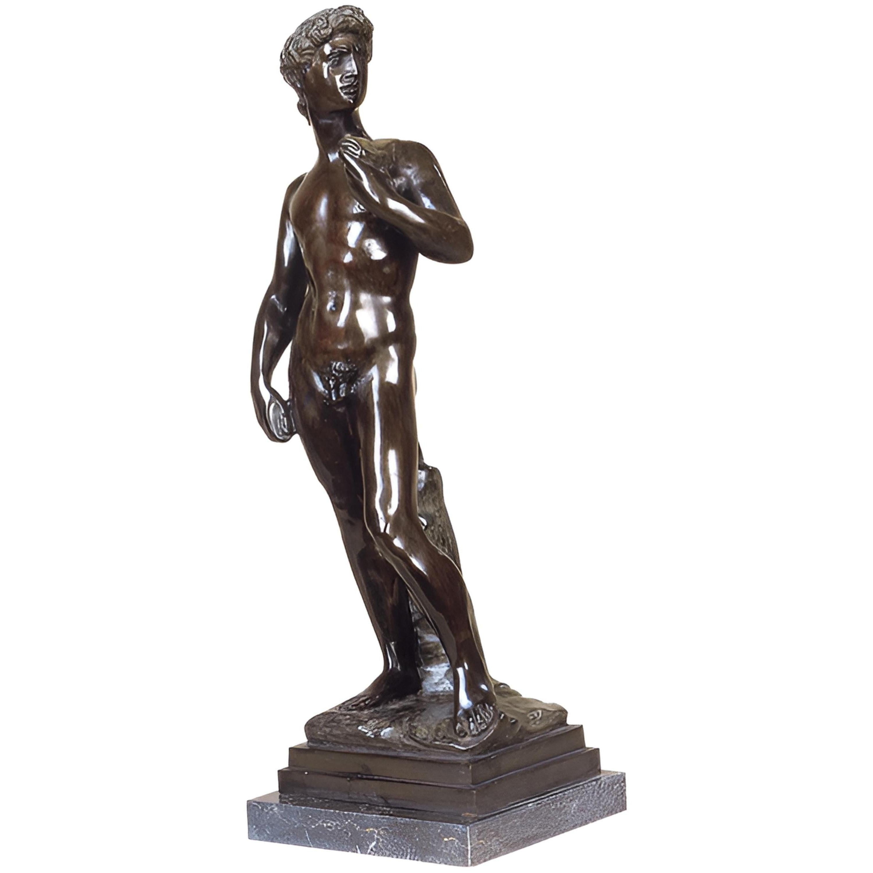 Classical Male Figure Statue | Handcrafted Bronze Decor