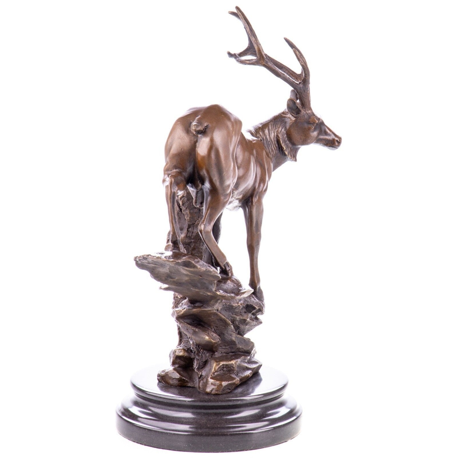Leaping Deer Sculpture | Handcrafted Bronze Decor
