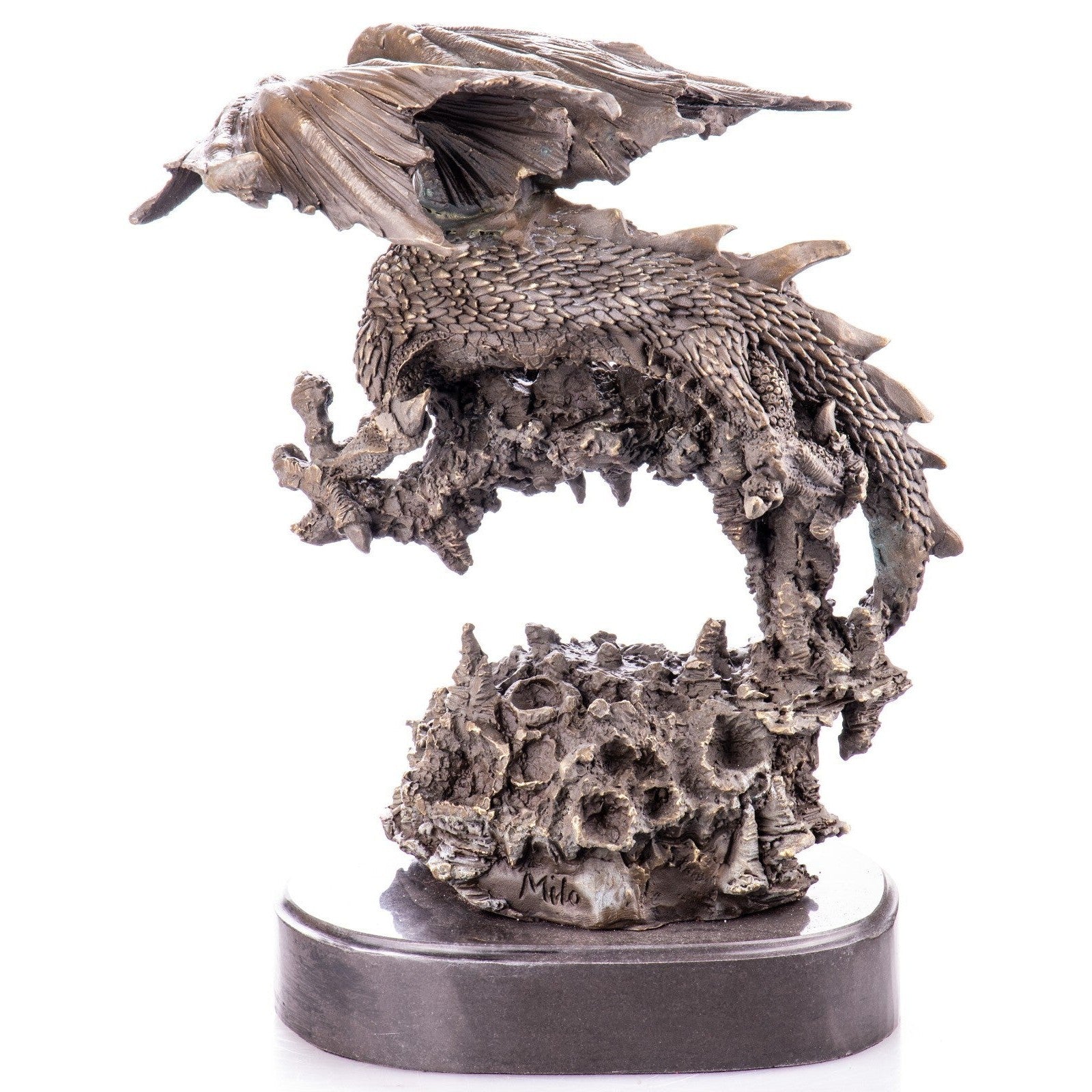 Dragon Warrior Sculpture | Handcrafted Bronze Decor