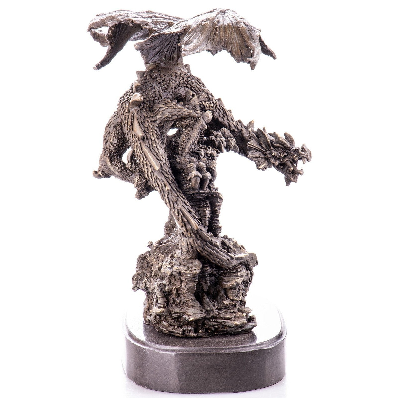 Dragon Warrior Sculpture | Handcrafted Bronze Decor