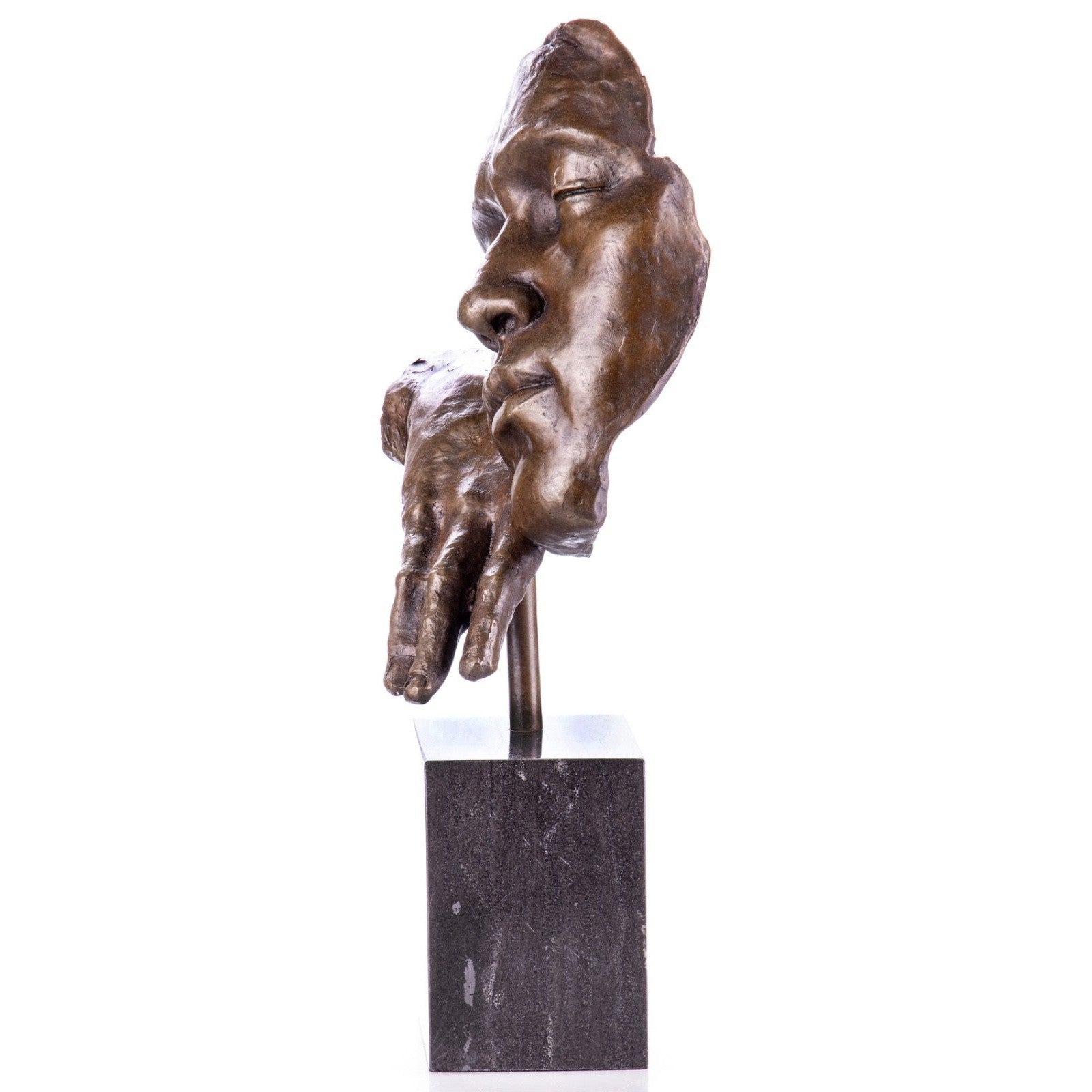 Sleeping Face Bust Sculpture | Handcrafted Bronze Decor