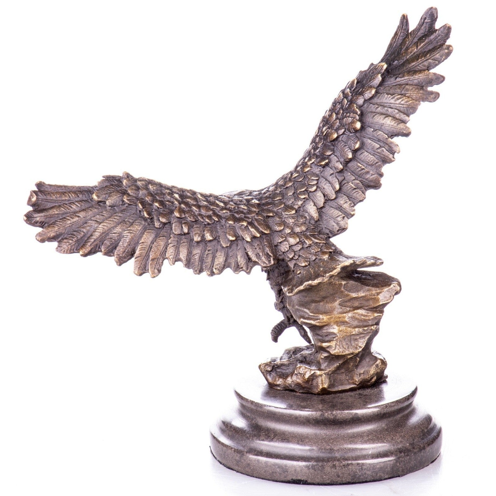 Flying Eagle Statue | Handcrafted Bronze Decor | Unique Home Accent