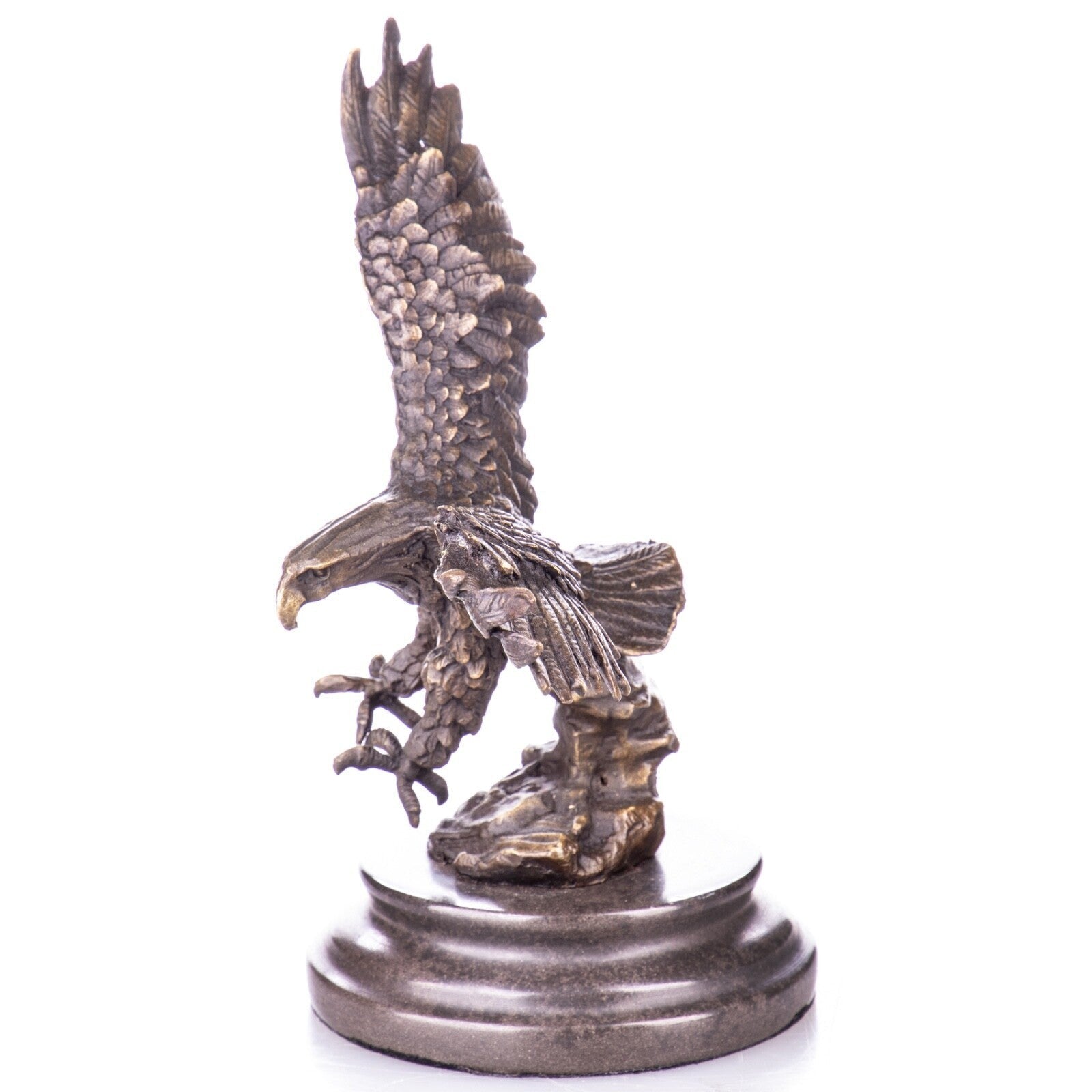 Flying Eagle Statue | Handcrafted Bronze Decor | Unique Home Accent
