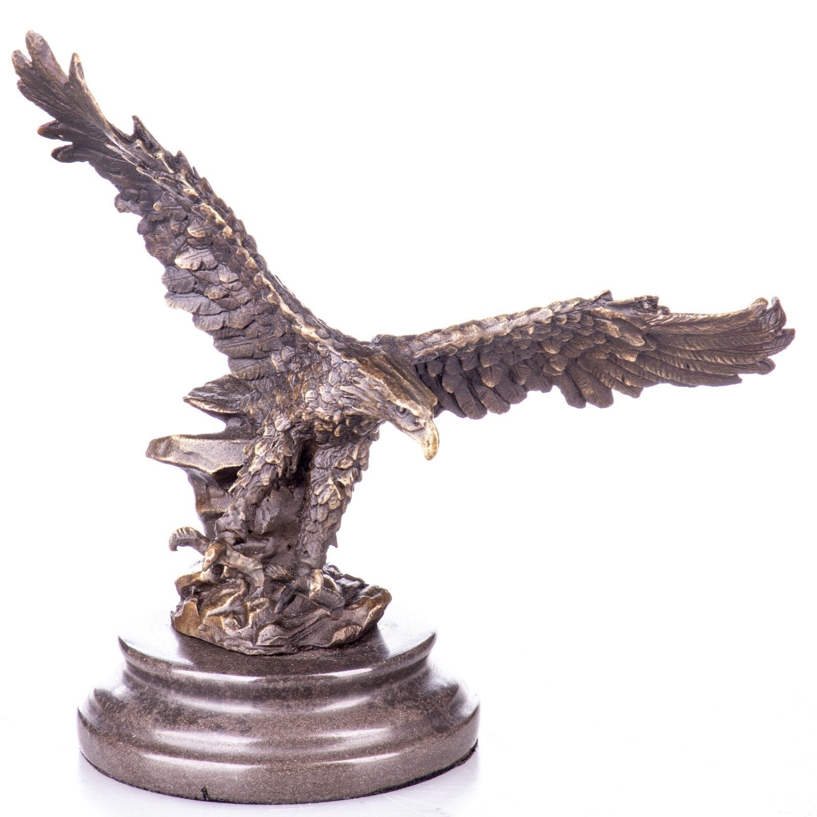 Flying Eagle Statue | Handcrafted Bronze Decor | Unique Home Accent