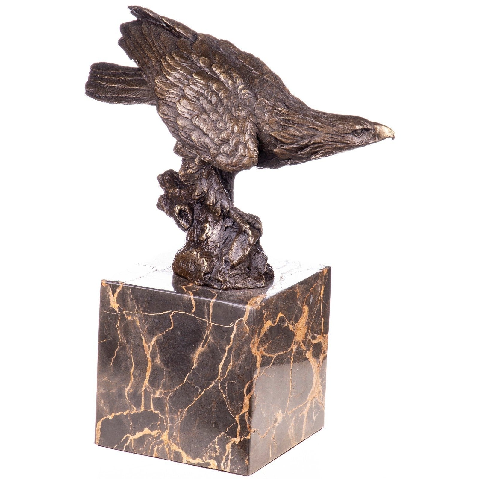 Flying Eagle Sculpture | Handcrafted Bronze Decor