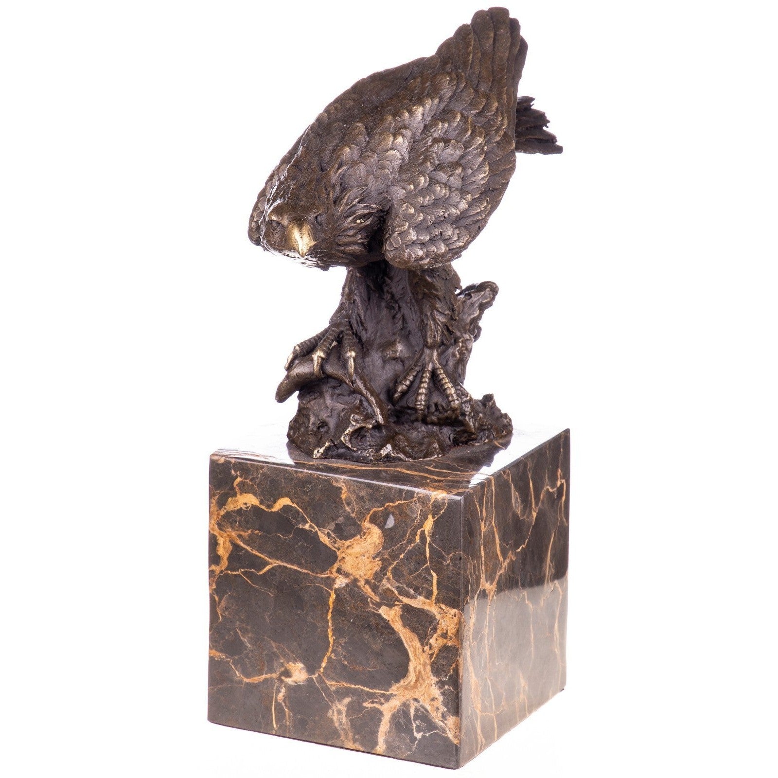 Flying Eagle Sculpture | Handcrafted Bronze Decor