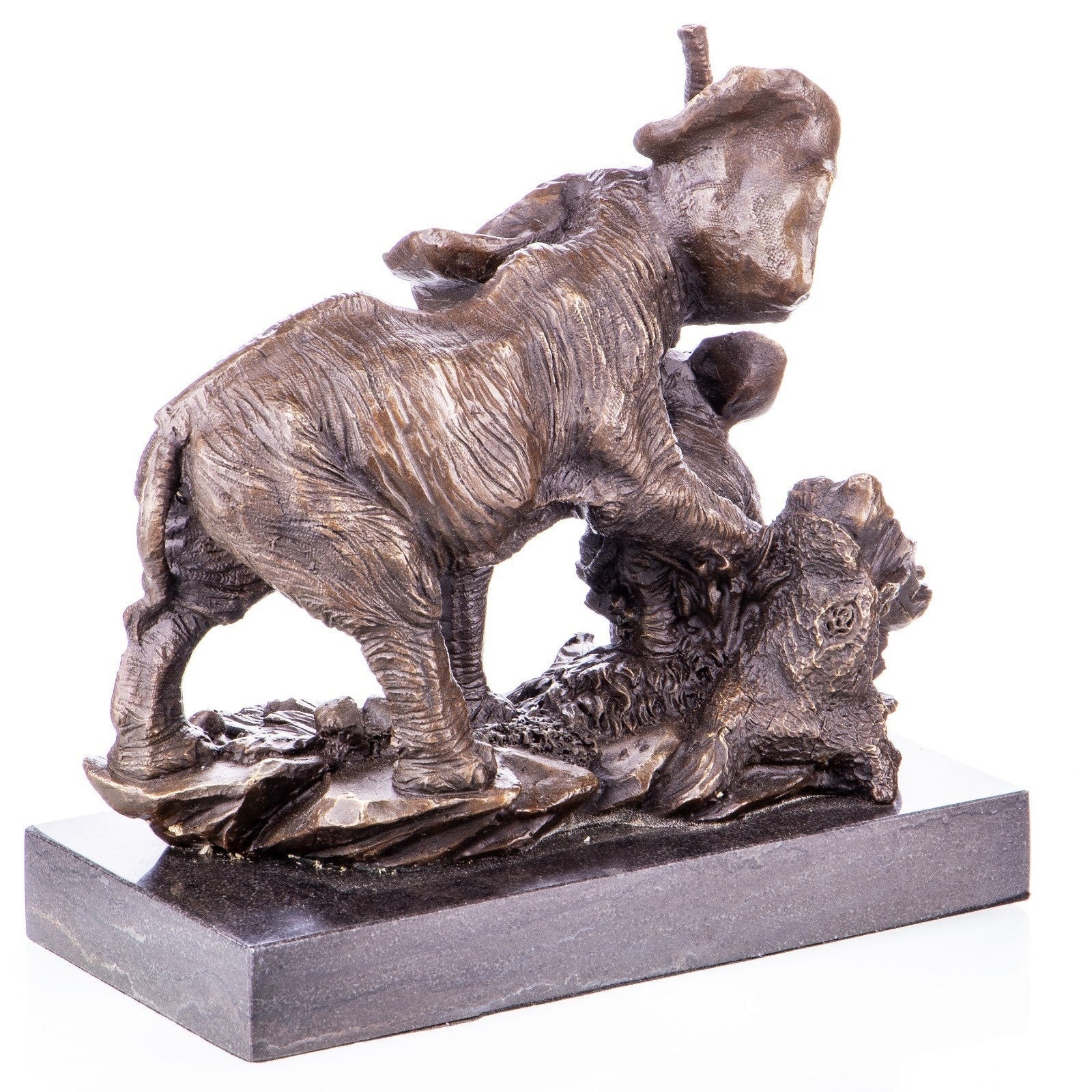 Elephant Family Sculpture | Handcrafted Bronze Decor