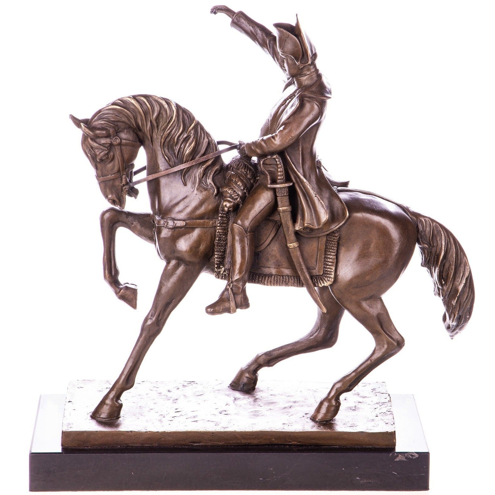 Mounted Horseman Statue | Handcrafted Bronze Decor