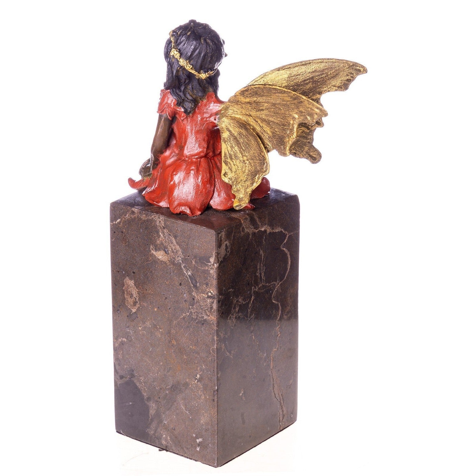 Fairy Girl Sculpture | Handcrafted Bronze Decor | Unique Home Accent