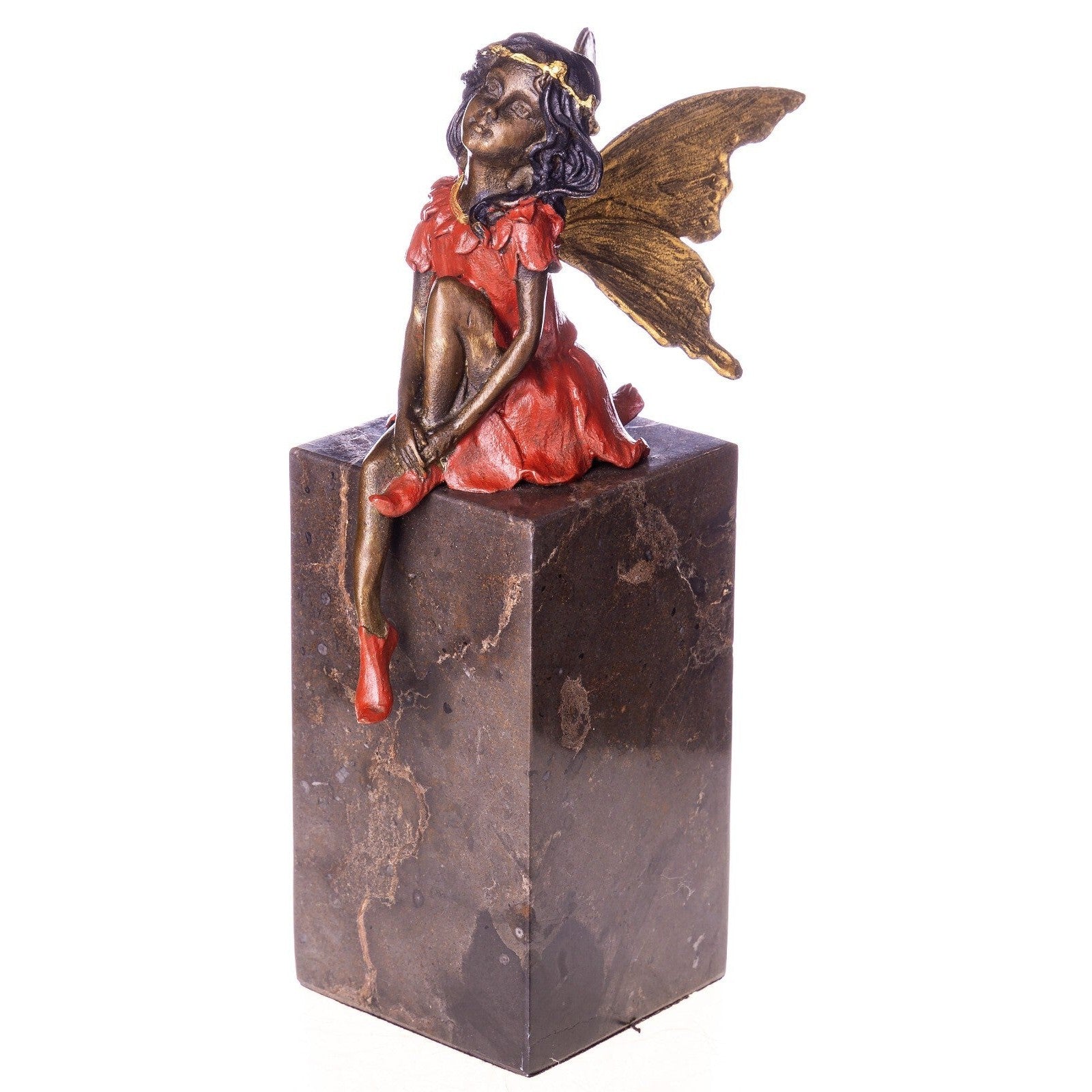 Fairy Girl Sculpture | Handcrafted Bronze Decor | Unique Home Accent