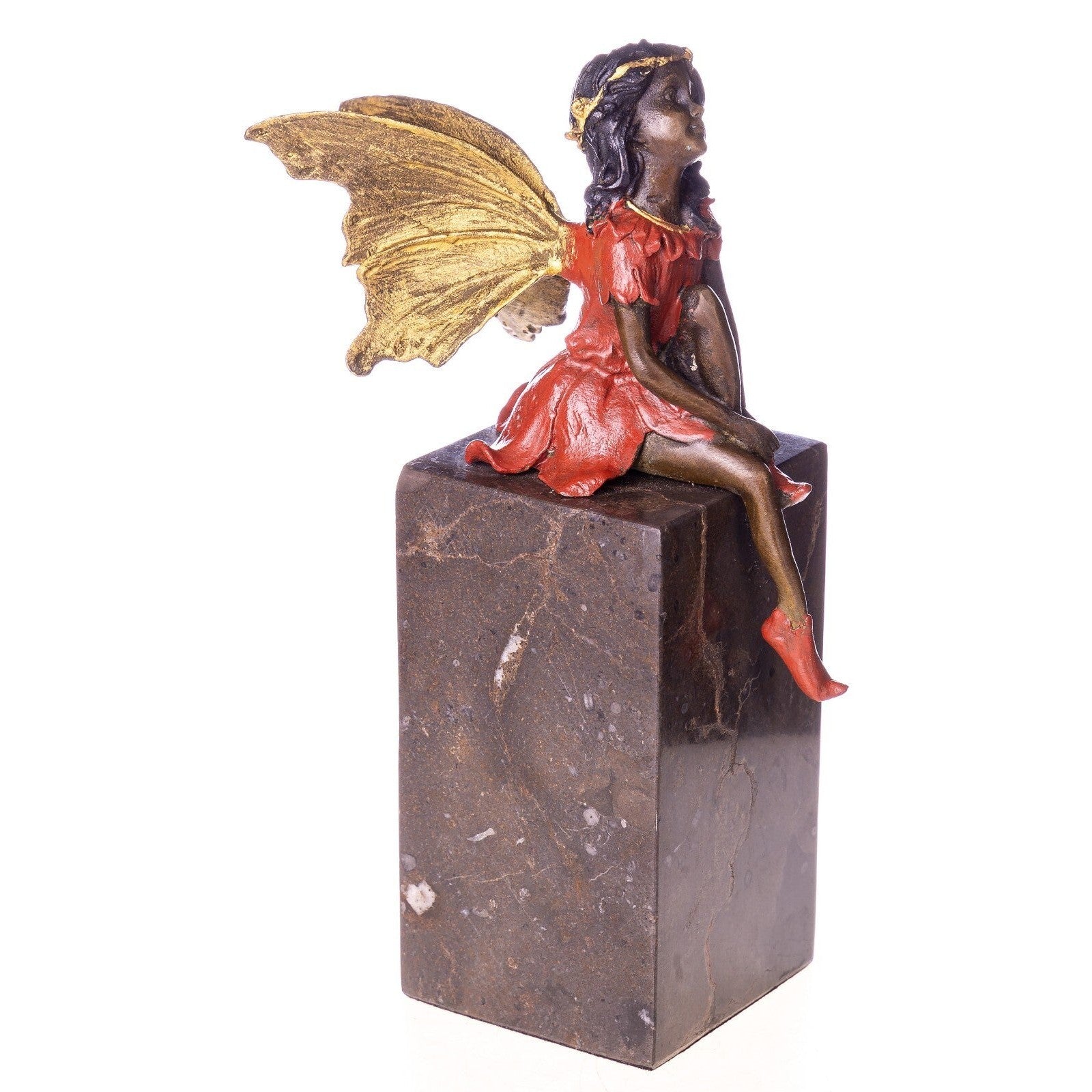 Fairy Girl Sculpture | Handcrafted Bronze Decor | Unique Home Accent