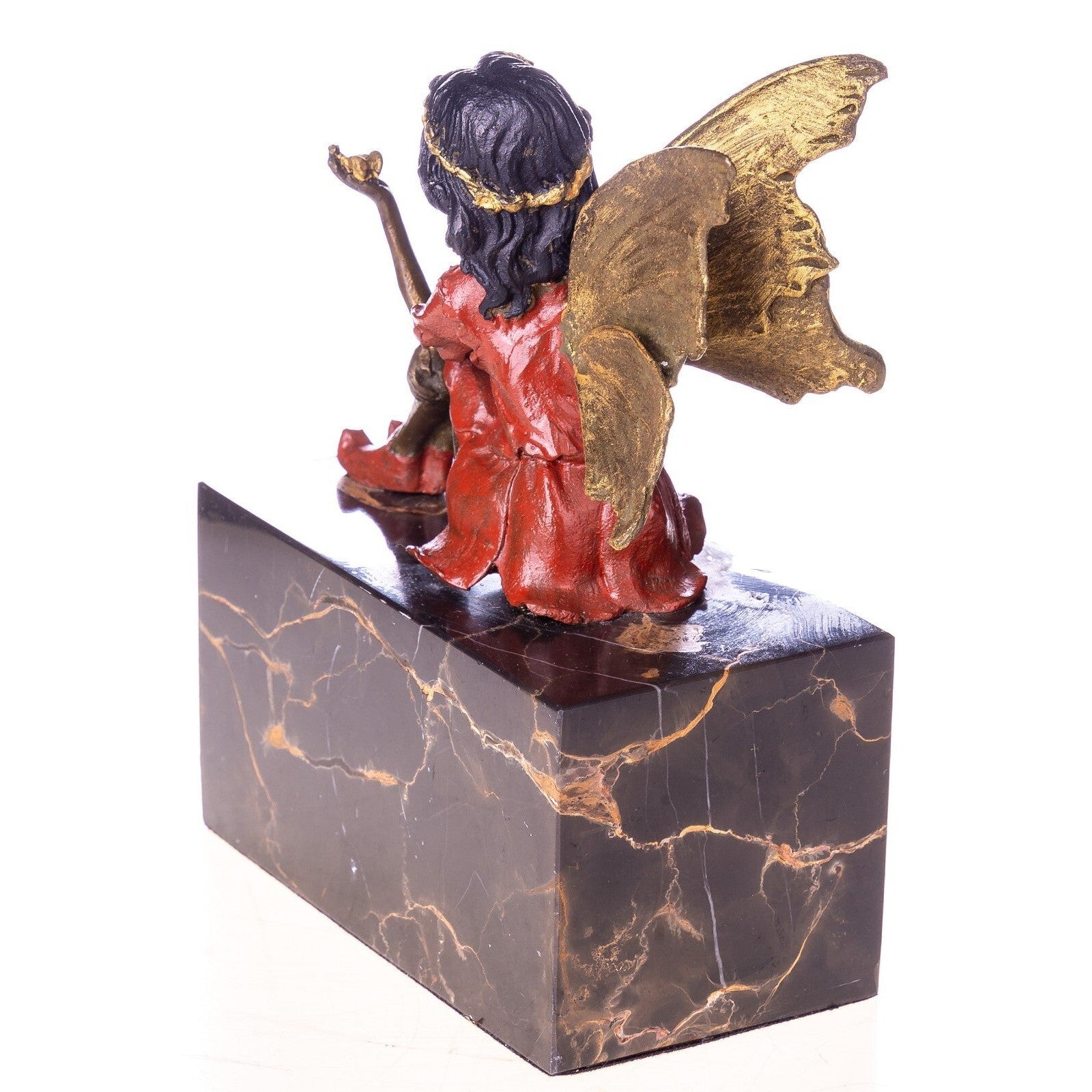 Kneeling Fairy Figurine | Handcrafted Bronze Decor