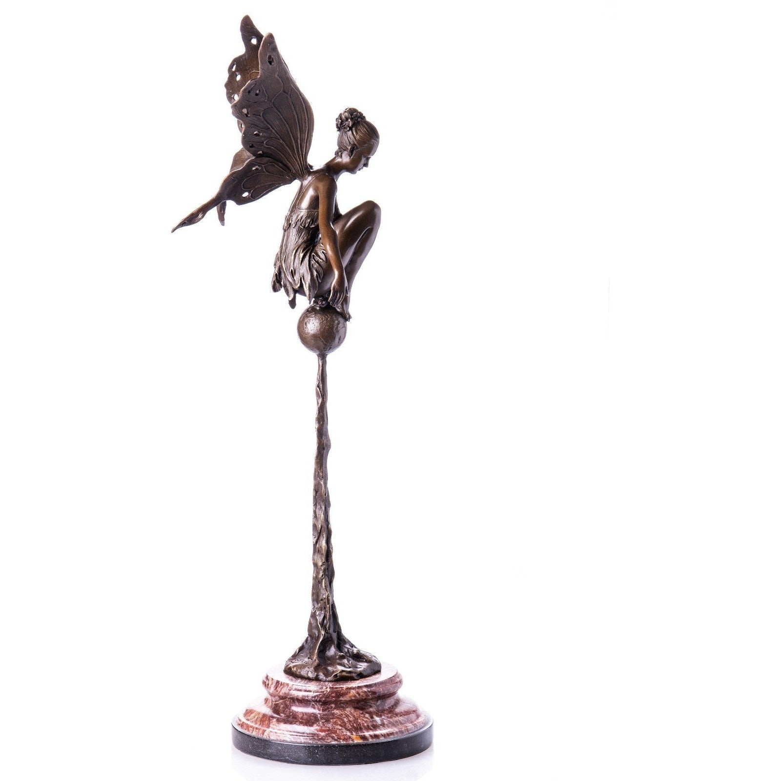 Winged Fairy Figure | Handcrafted Bronze Decor | Unique Home Accent