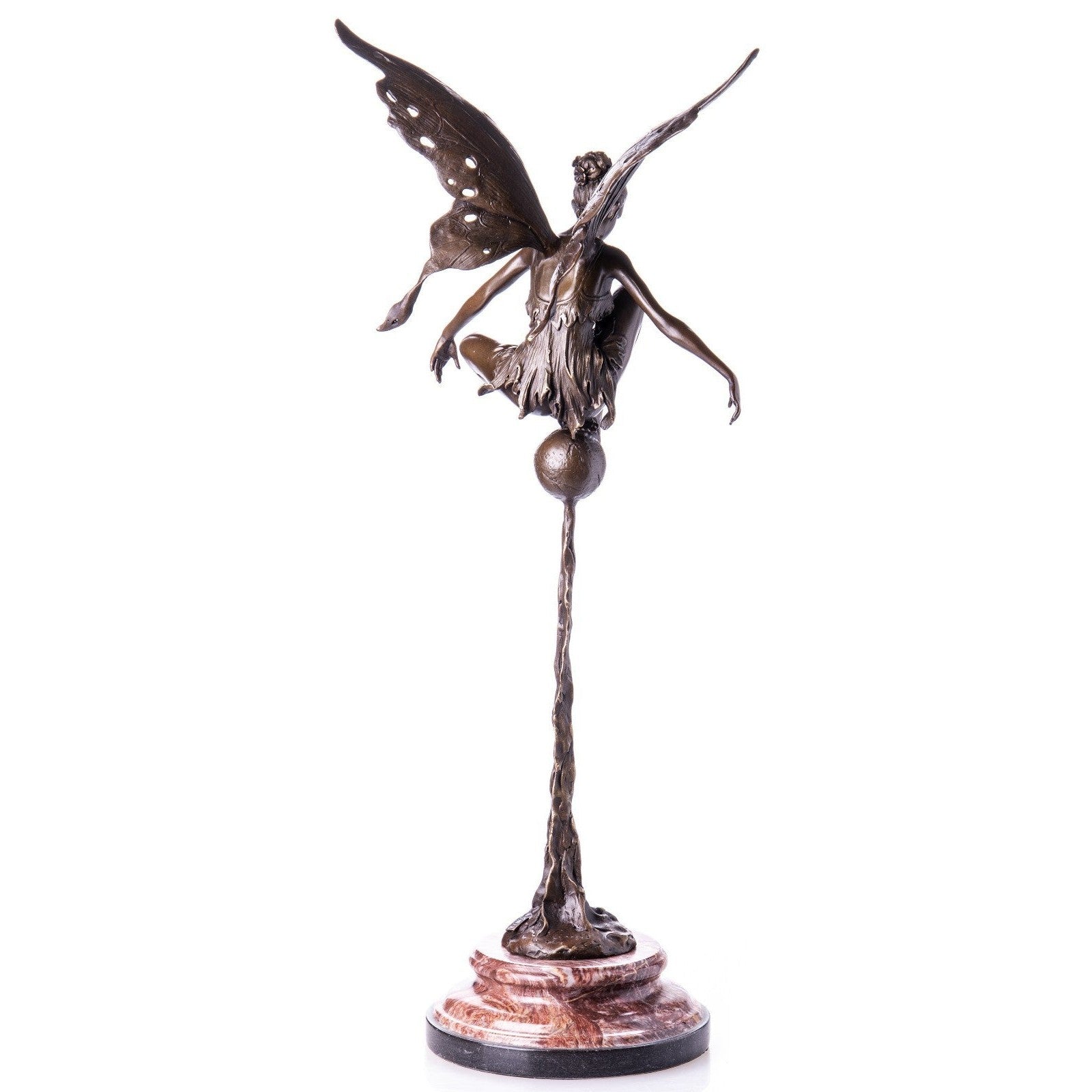 Winged Fairy Figure | Handcrafted Bronze Decor | Unique Home Accent