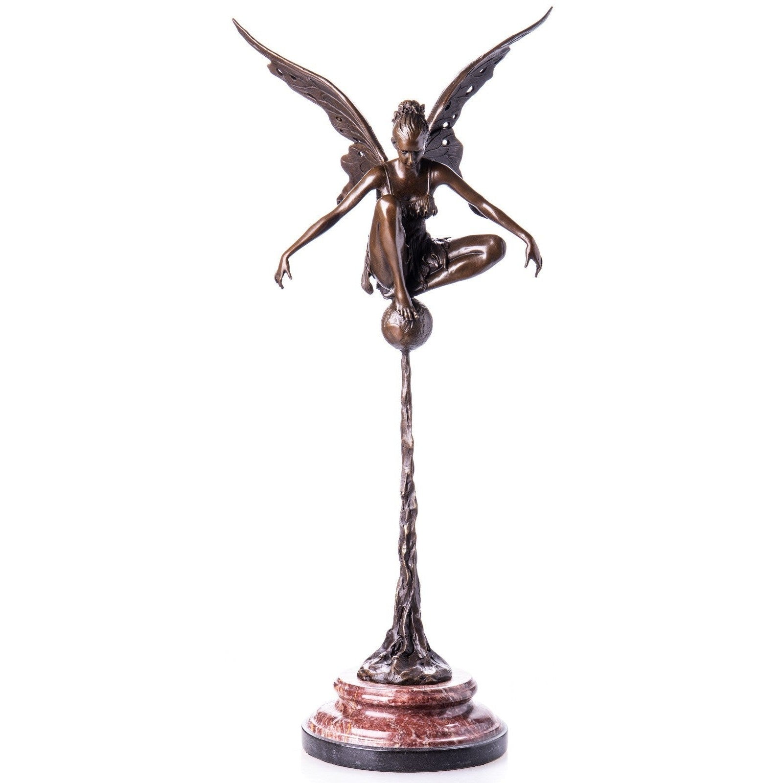 Winged Fairy Figure | Handcrafted Bronze Decor | Unique Home Accent