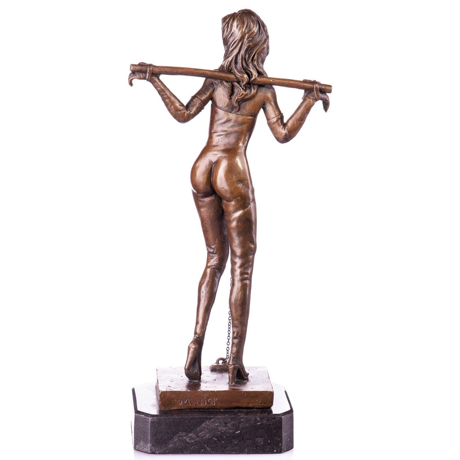 Standing Female Figure Sculpture | Handcrafted Bronze Decor