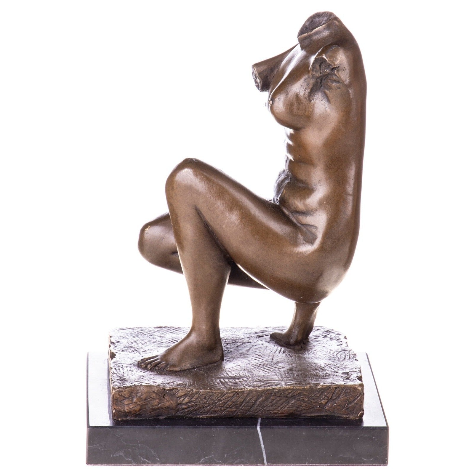 Kneeling Torso Figure | Handcrafted Bronze Decor