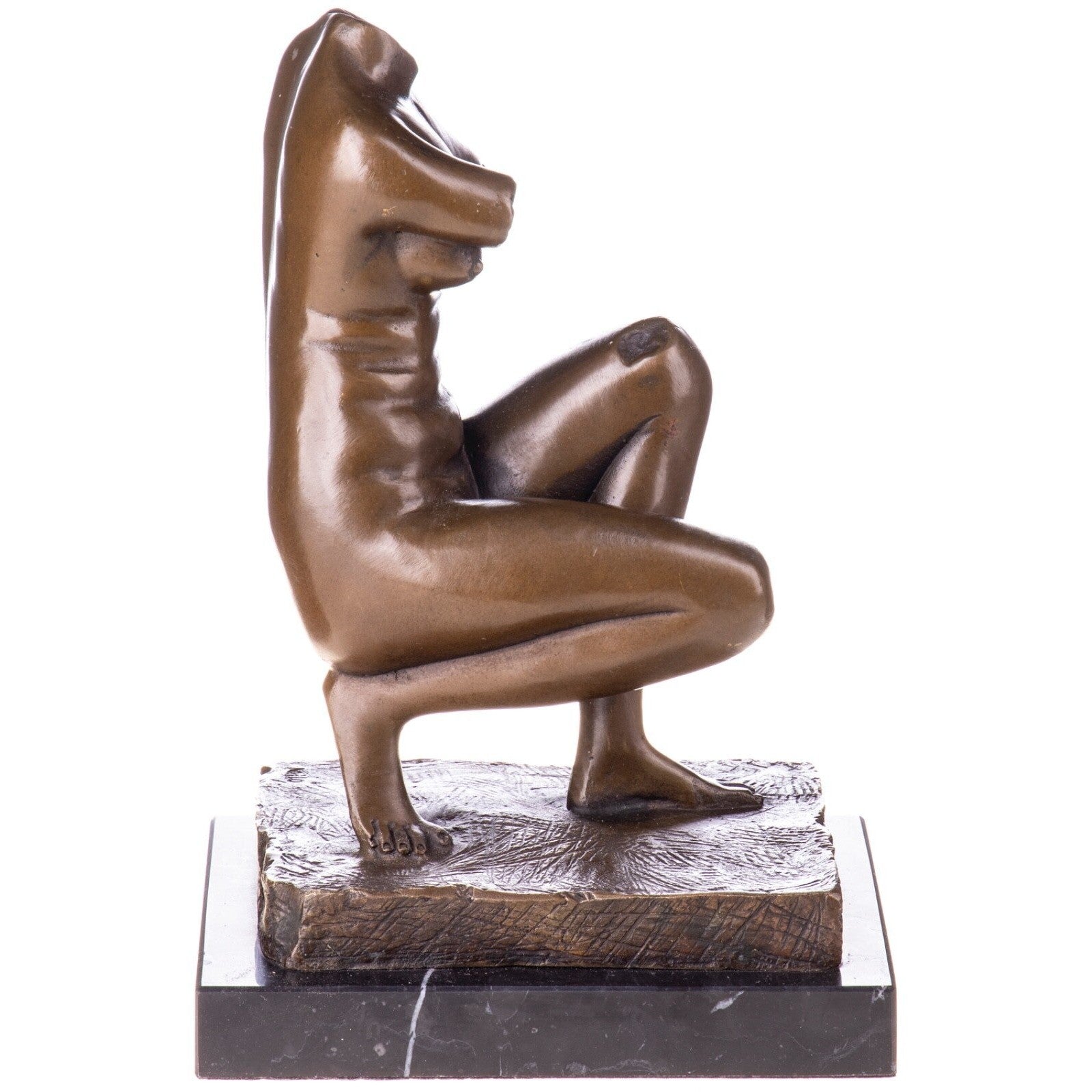 Kneeling Torso Figure | Handcrafted Bronze Decor