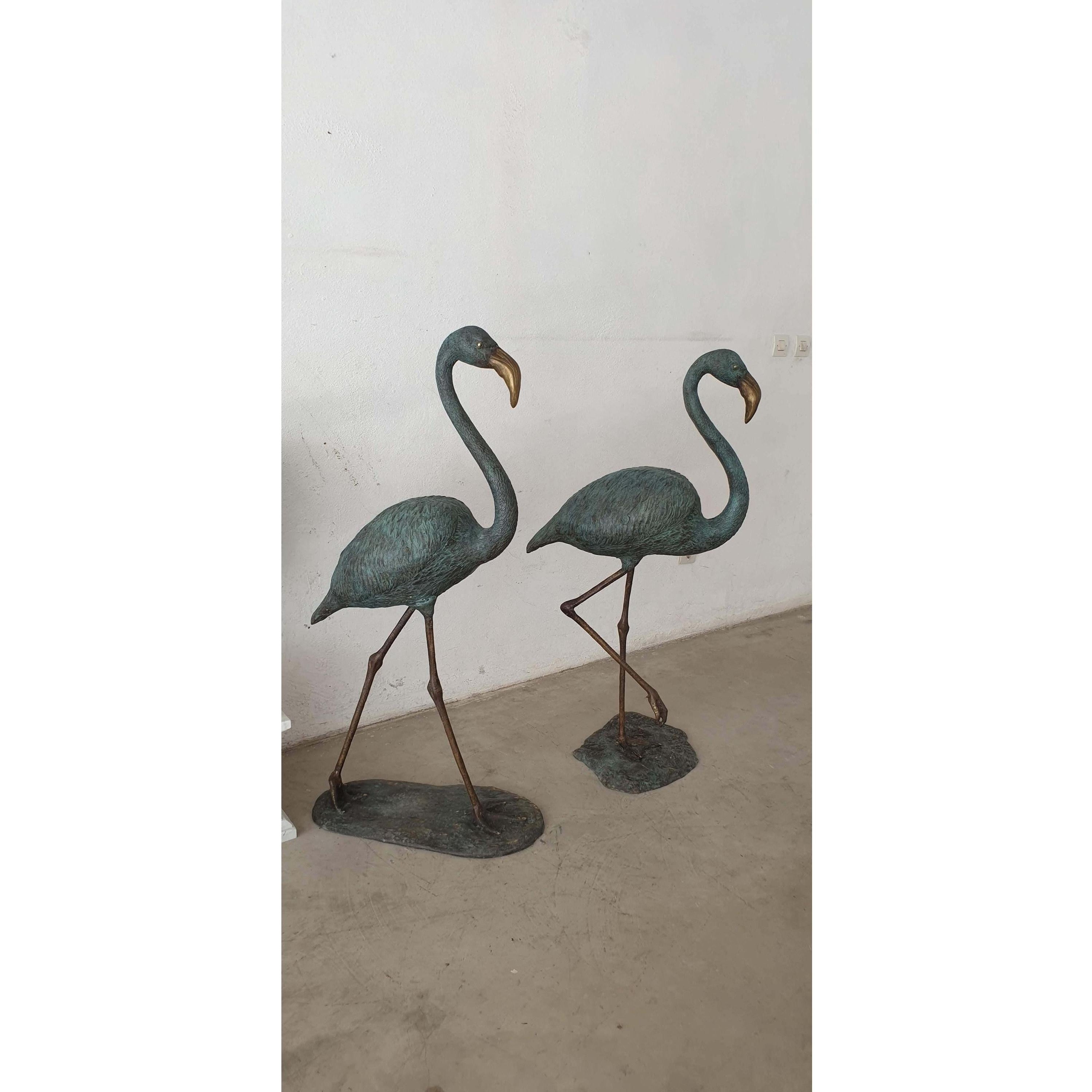 Flamingo Bird Sculpture | Handcrafted Bronze Decor