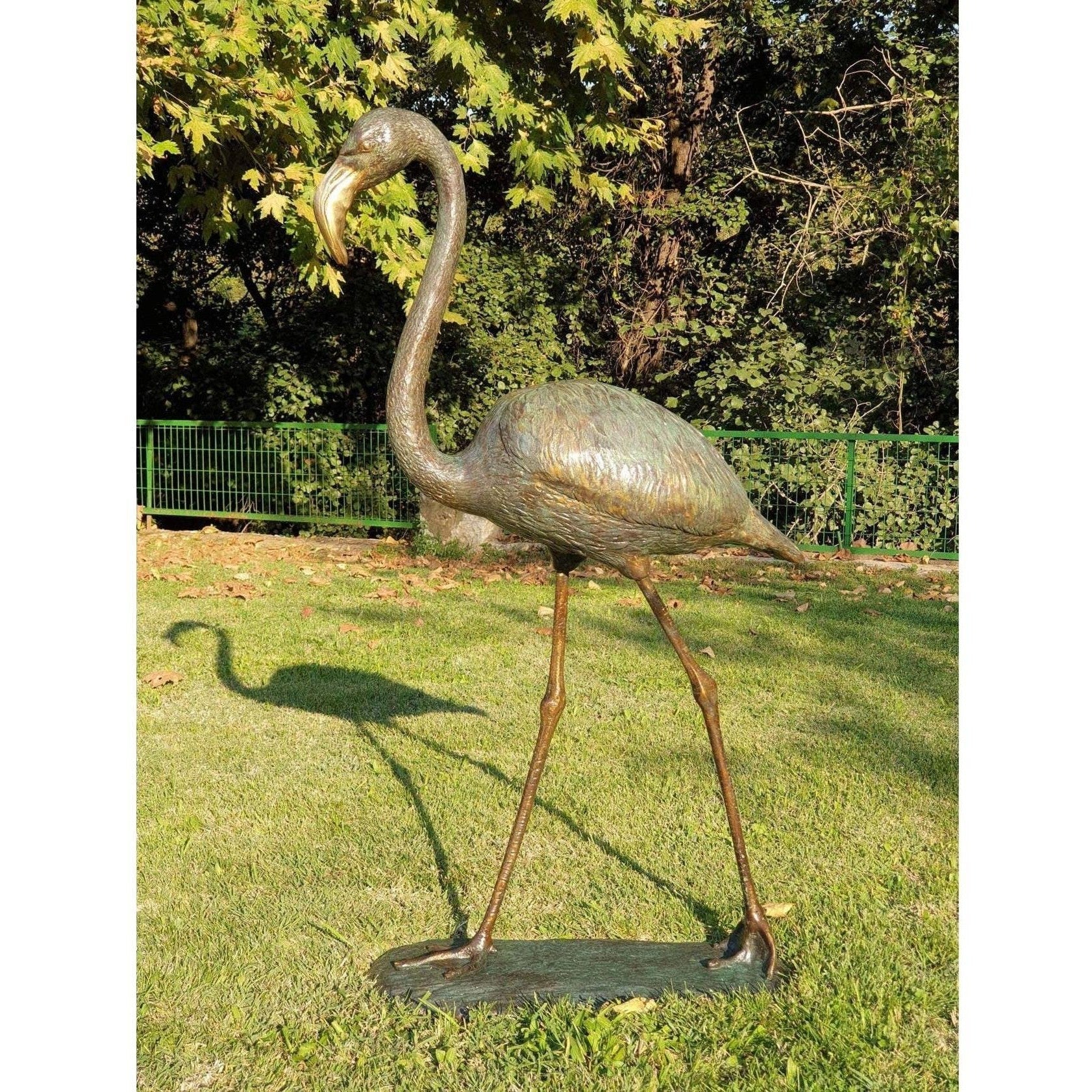 Flamingo Bird Sculpture | Handcrafted Bronze Decor