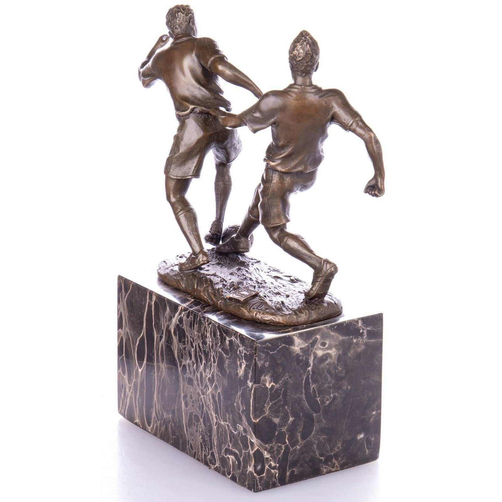 Soccer Players Statue | Handcrafted Bronze Decor