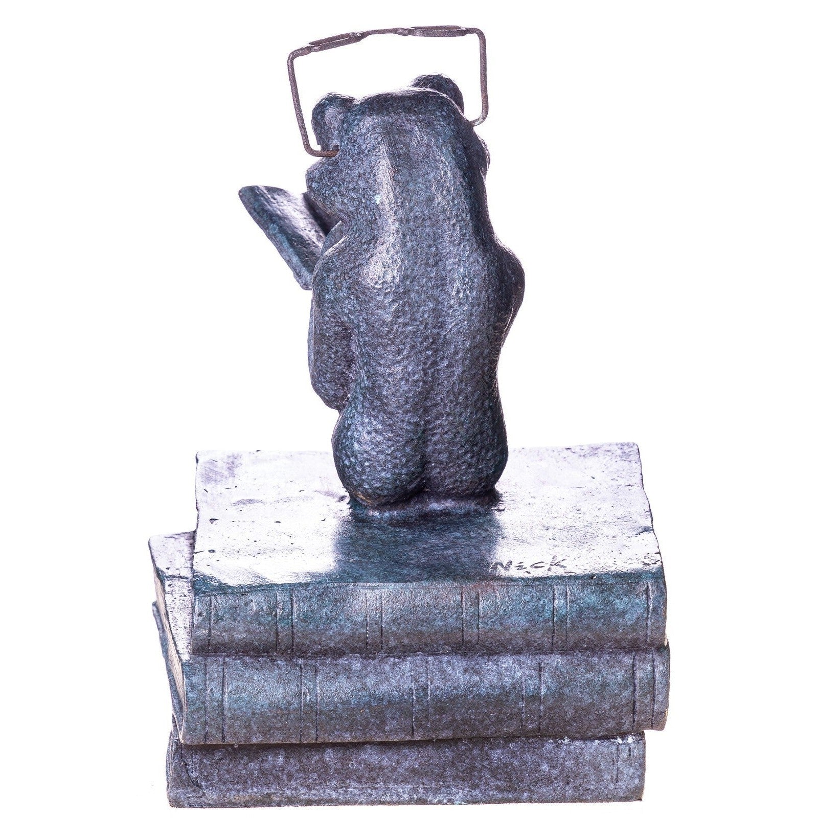 Reading Frog Statue | Handcrafted Bronze Decor | Unique Home Accent