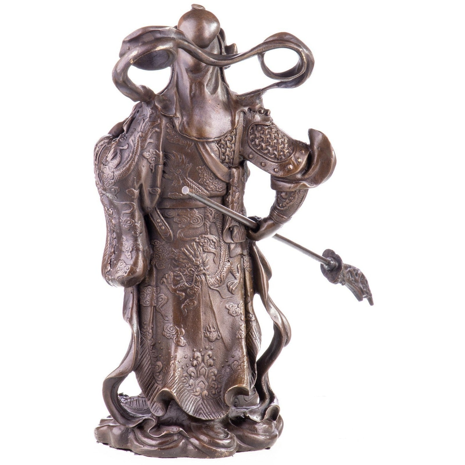 Chinese Guan Yu Warrior Statue | Handcrafted Bronze Decor