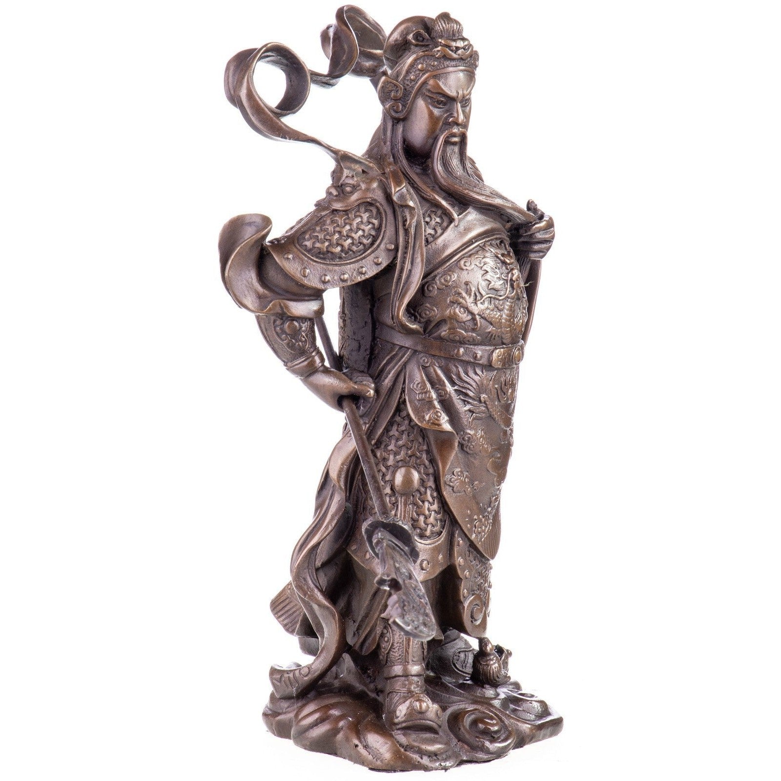 Chinese Guan Yu Warrior Statue | Handcrafted Bronze Decor