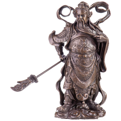 Chinese Guan Yu Warrior Statue | Handcrafted Bronze Decor