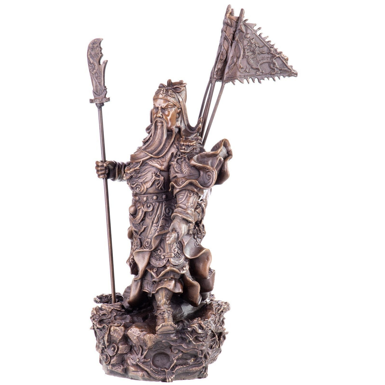 Guan Yu Warrior Statue | Handcrafted Bronze Decor