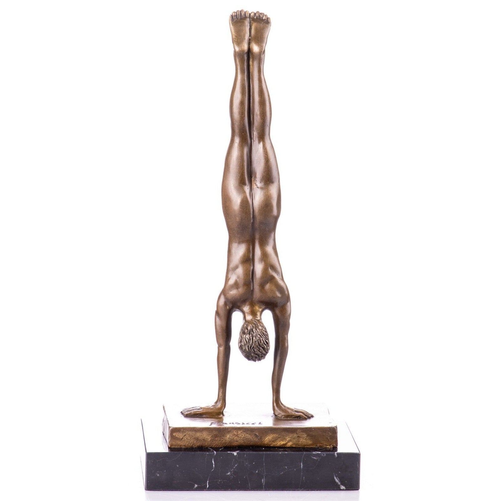 Handstand Figure Statue | Handcrafted Bronze Decor