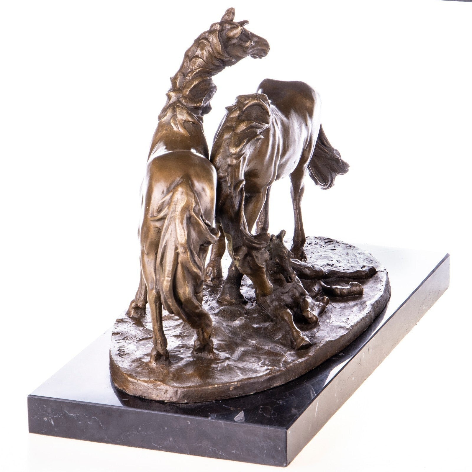 Bronze Horse Family Sculpture | Animal Sculptures | Home Decor