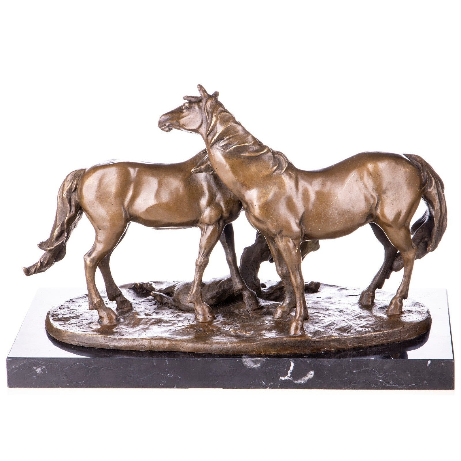 Bronze Horse Family Sculpture | Animal Sculptures | Home Decor