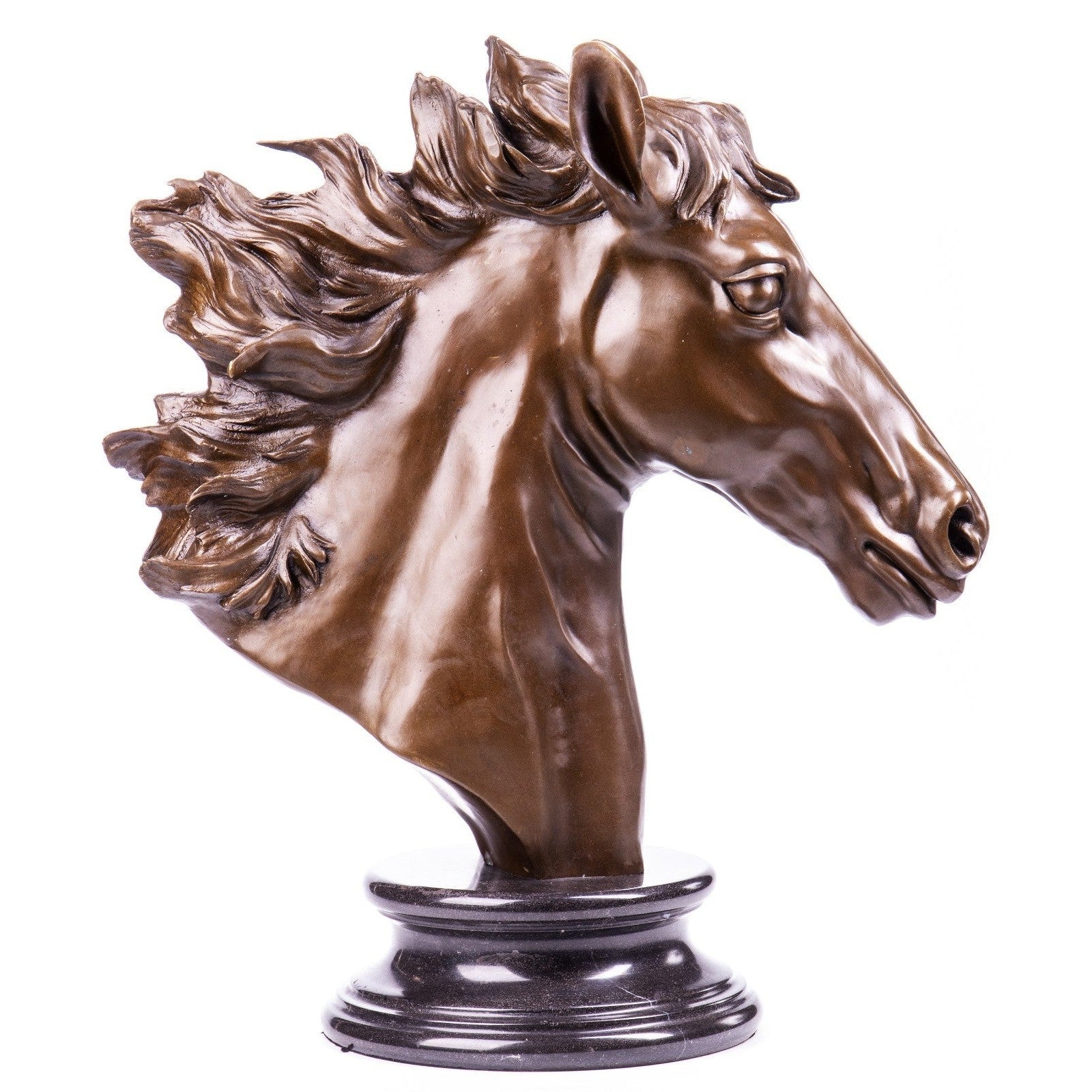 Bronze Horse Head Bust Sculpture | Busts | Home Decor | Handcrafted