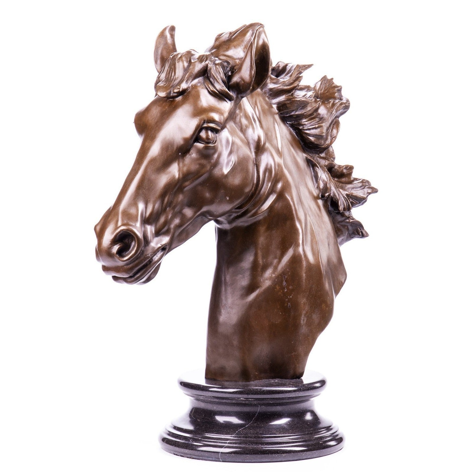 Bronze Horse Head Bust Sculpture | Busts | Home Decor | Handcrafted