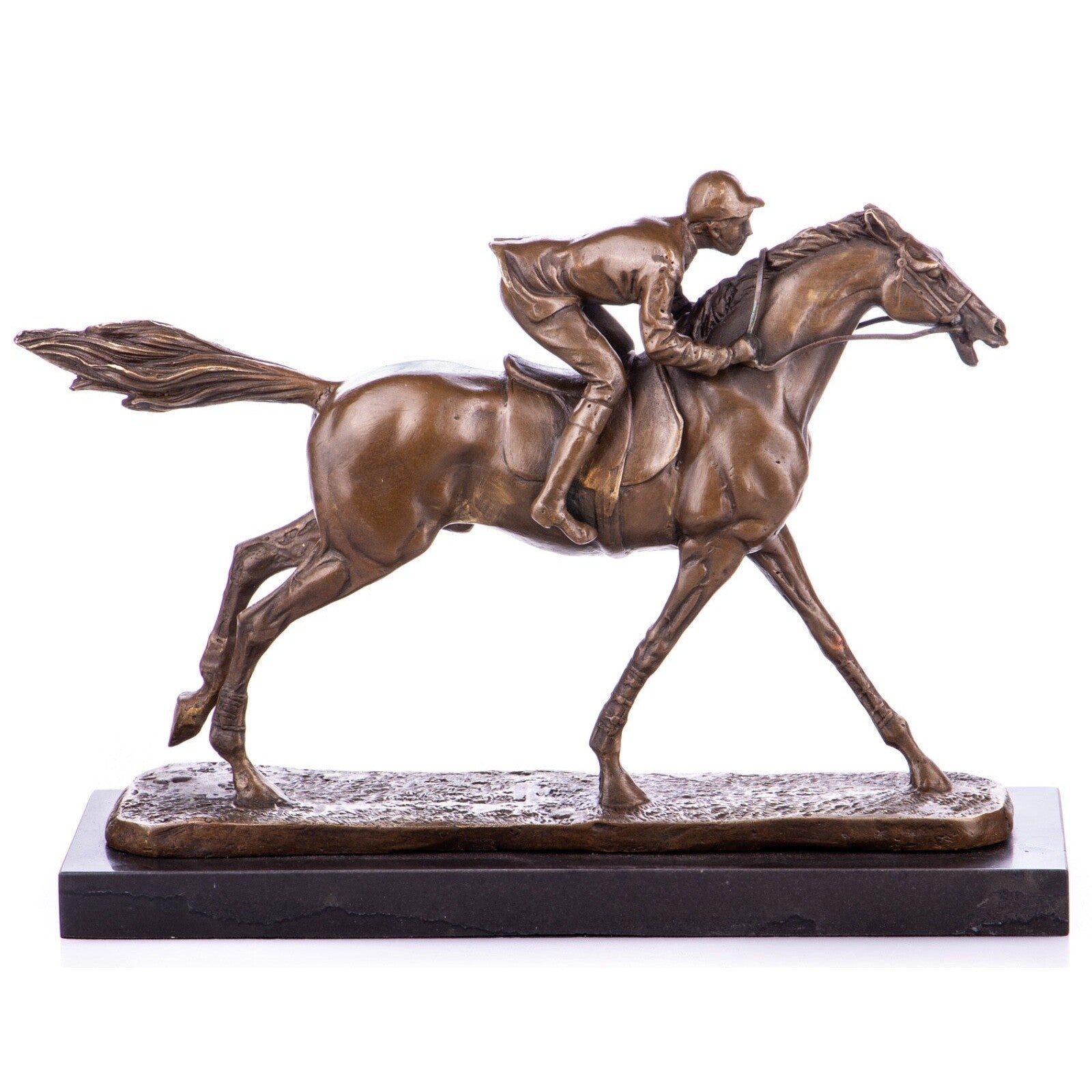Bronze Horse and Jockey Sculpture | Animal Sculptures | Home Decor