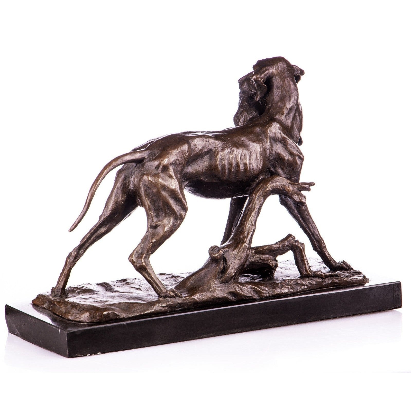 Bronze Hunting Dog with Hare | Animal Sculptures | Home Decor