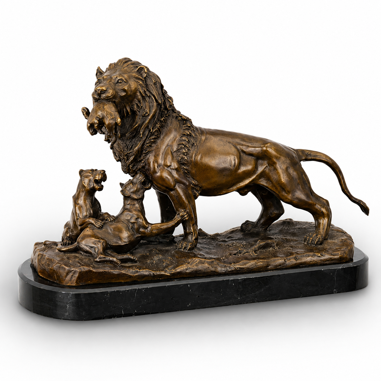 Bronze Lion Pride – The First Wild | Animal Sculptures | Home Decor